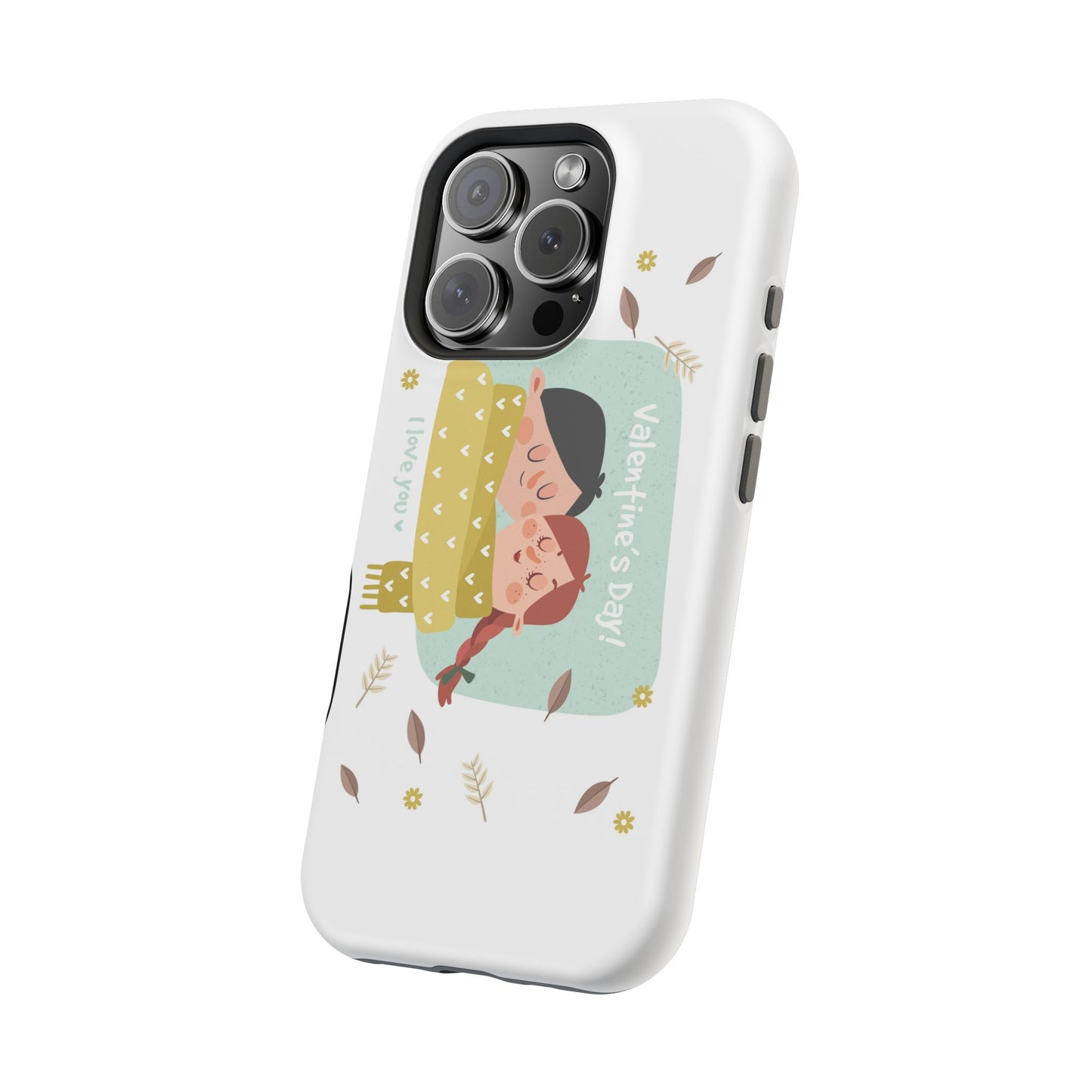 Valentine's Day Cute Couple Phone Case — Magnetic Impact-Resistant