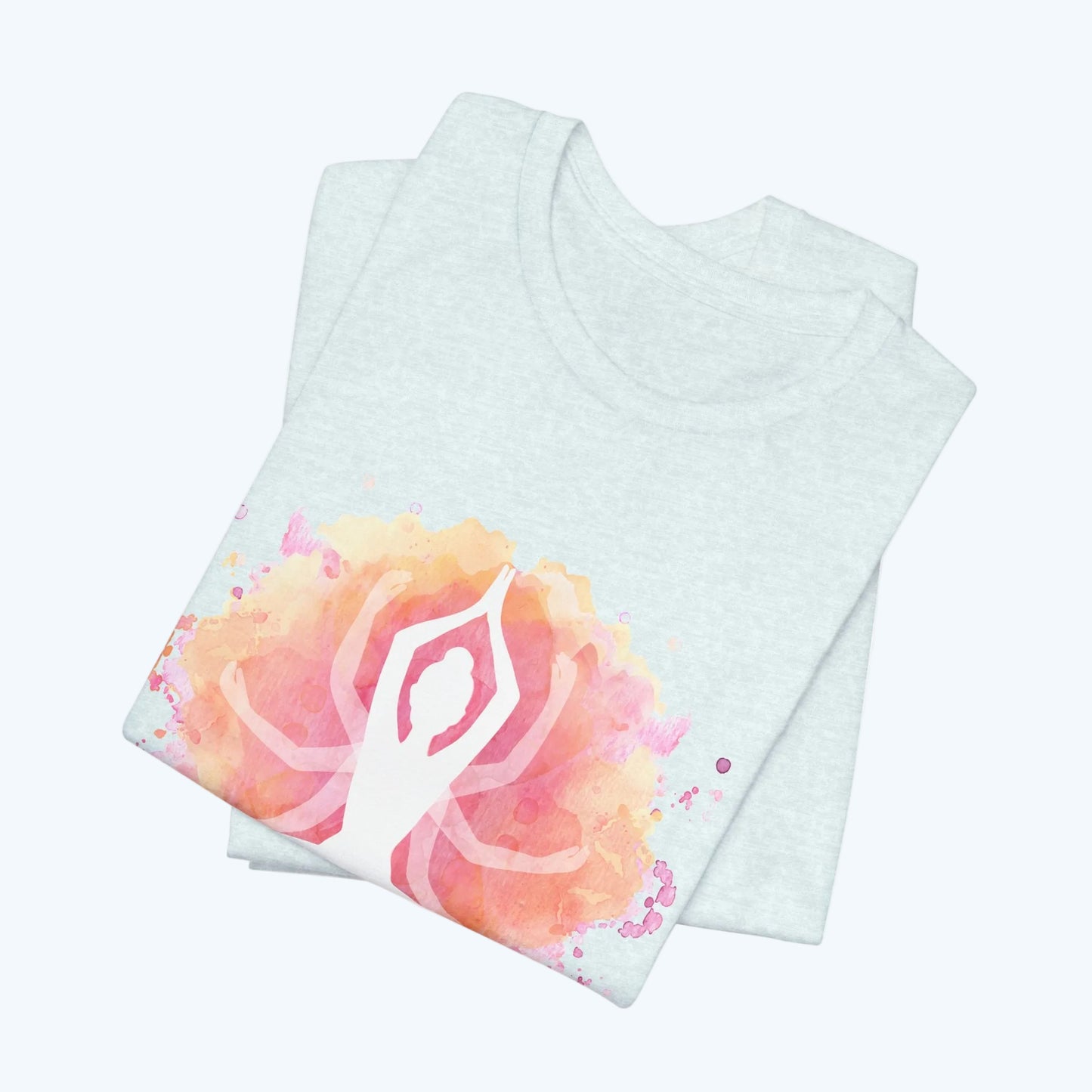Namaste Yoga T-Shirt – Watercolor Lotus Meditation Tee