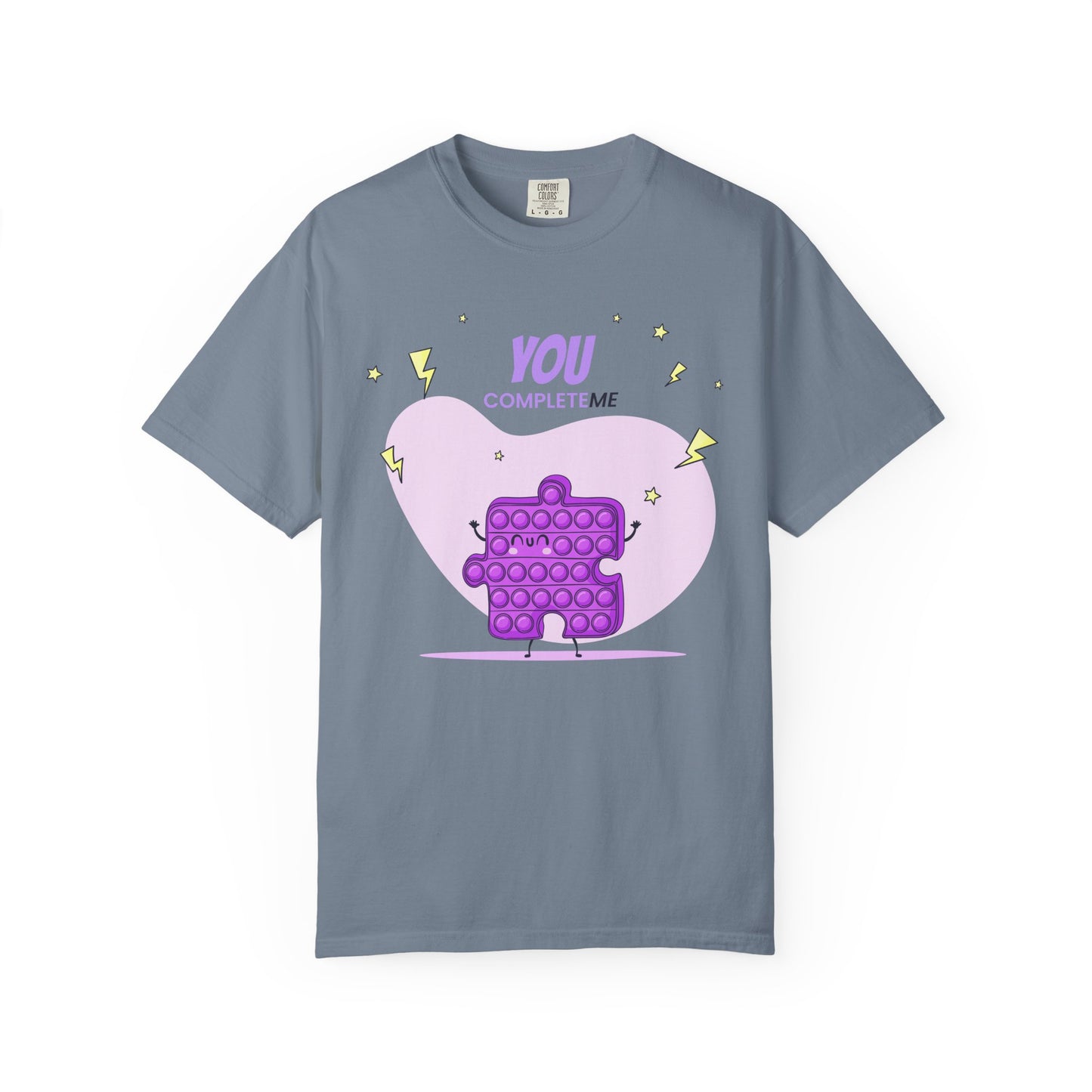 Pop It Heart T-Shirt – "You Complete Me" Cute Fidget Toy Graphic Tee