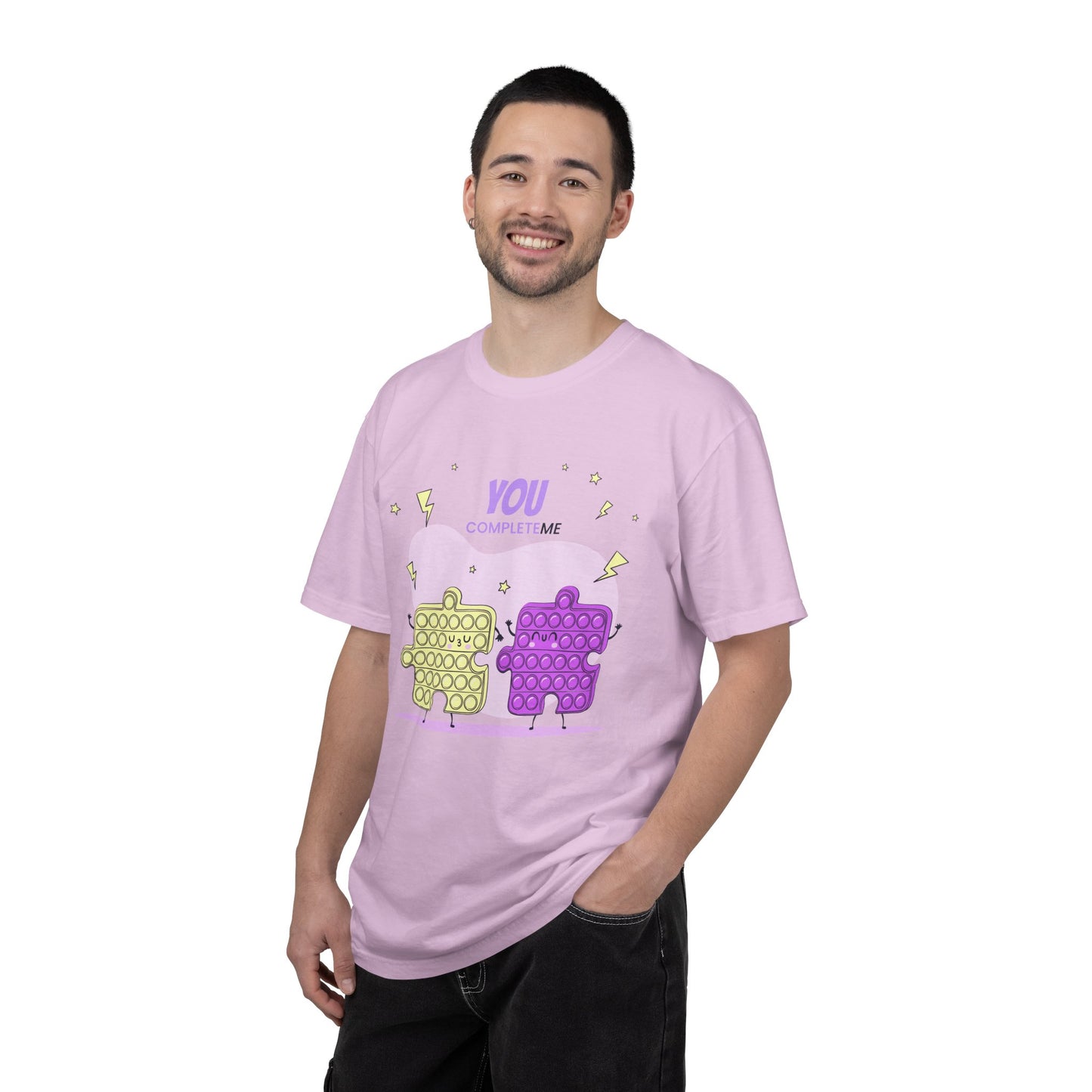 Puzzle Pop Fidget Tee — "You Complete Me" Cute Matching Puzzle Piece Shirt