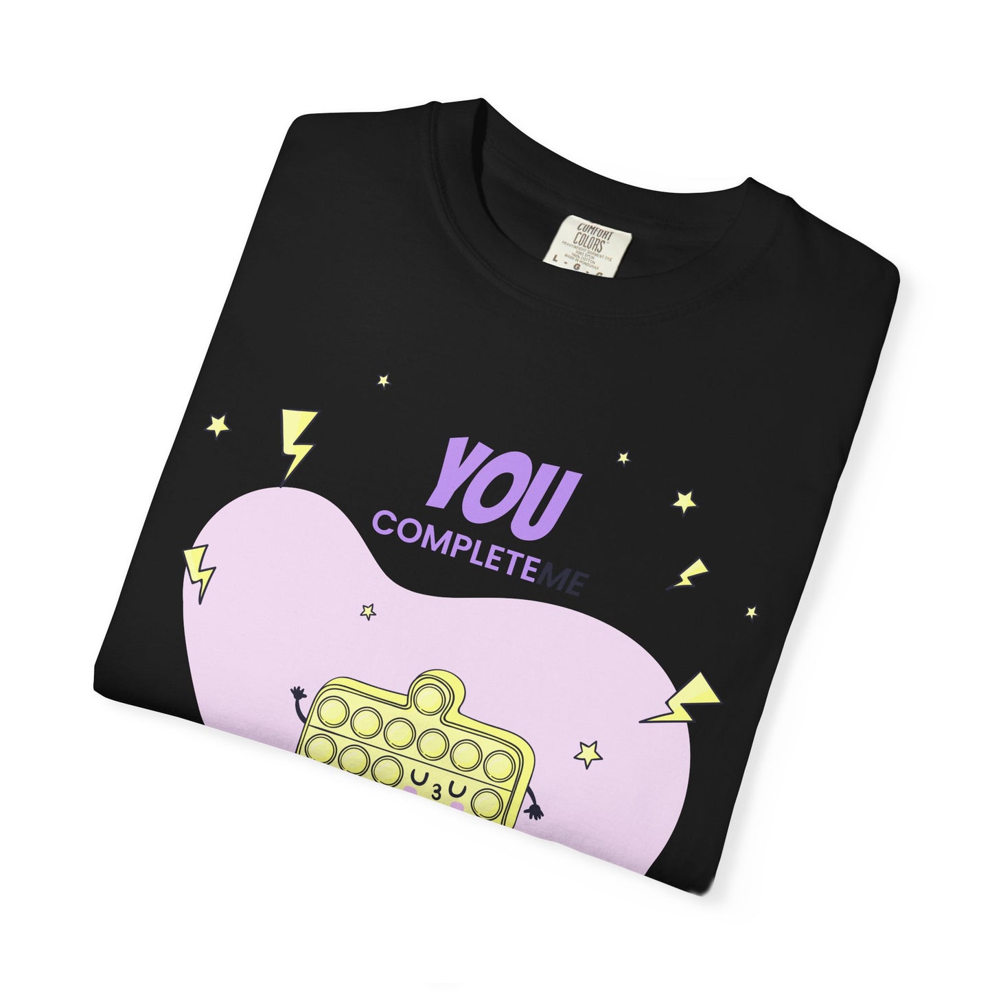 Pop It Puzzle T-Shirt — "You Complete Me" Cute Fidget Toy Graphic Tee