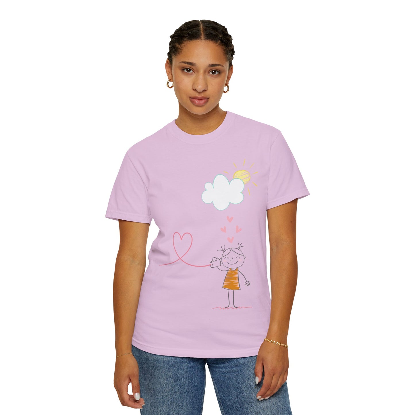 Kids Heart String T-Shirt — Cute Doodle Love Graphic Tee