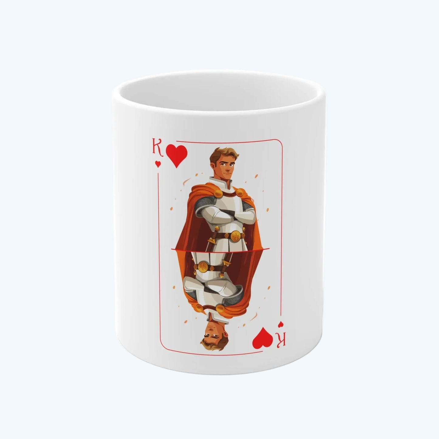 King of Hearts Playing Card Mug — Novelty Card Game Coffee Cup
