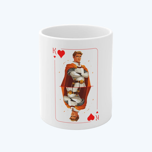 King of Hearts Playing Card Mug — Novelty Card Game Coffee Cup