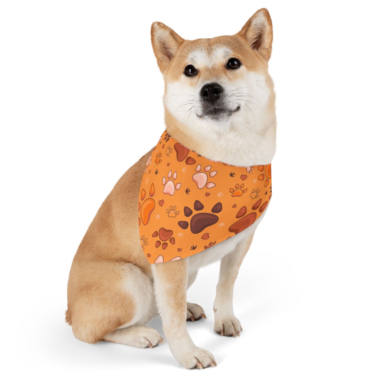Cute Paw Print Pet Bandana Collar for Stylish Dogs