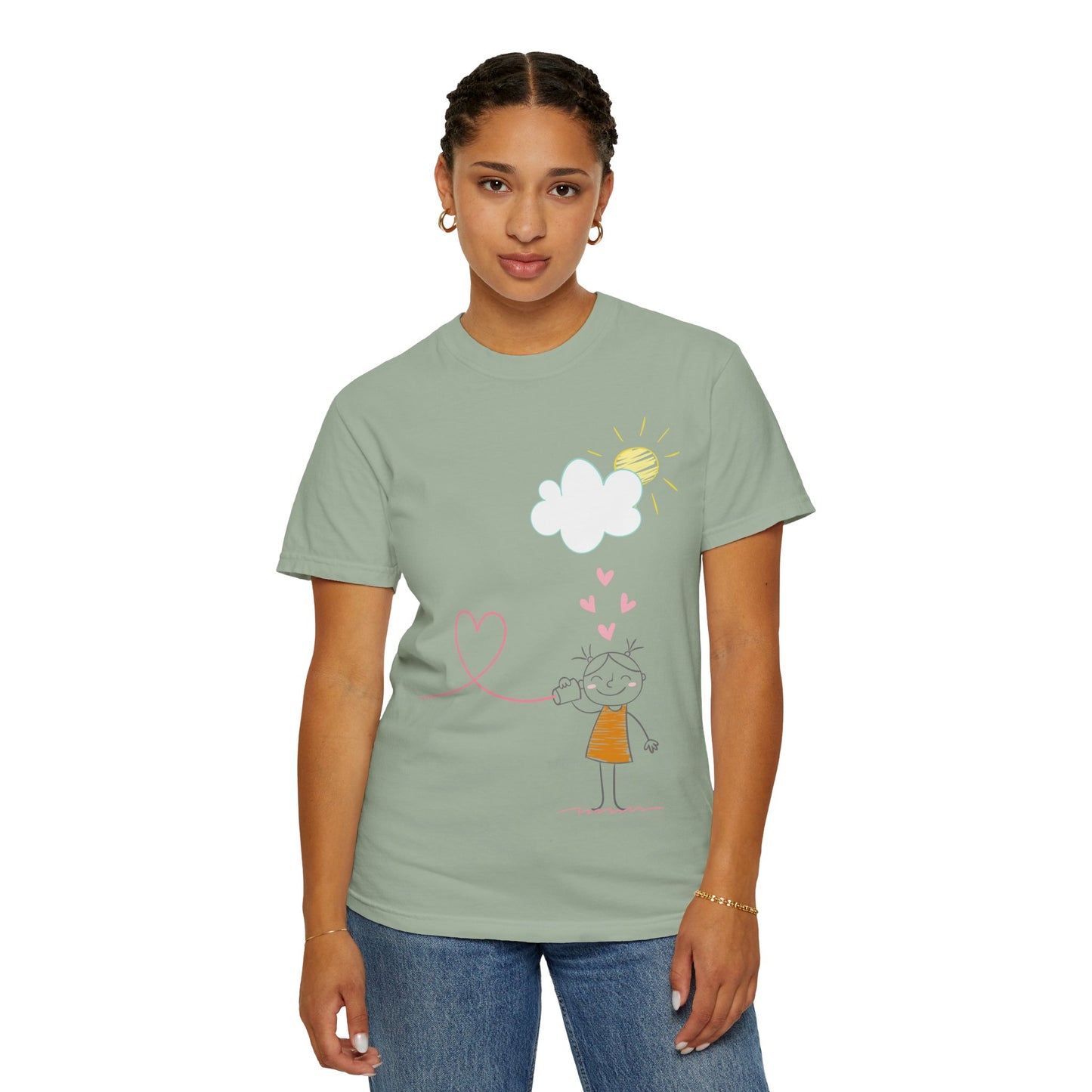 Kids Heart String T-Shirt — Cute Doodle Love Graphic Tee