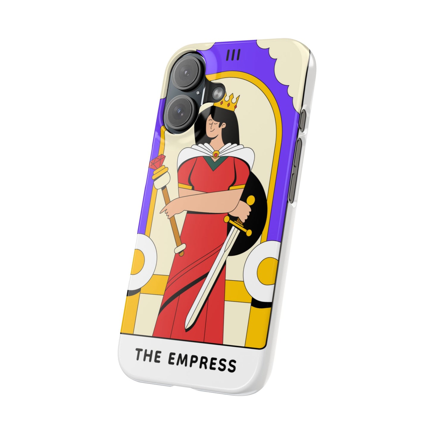 Tarot Empress Slim Phone Case — The Empress Card Design, Feminine Protective Phone Cover