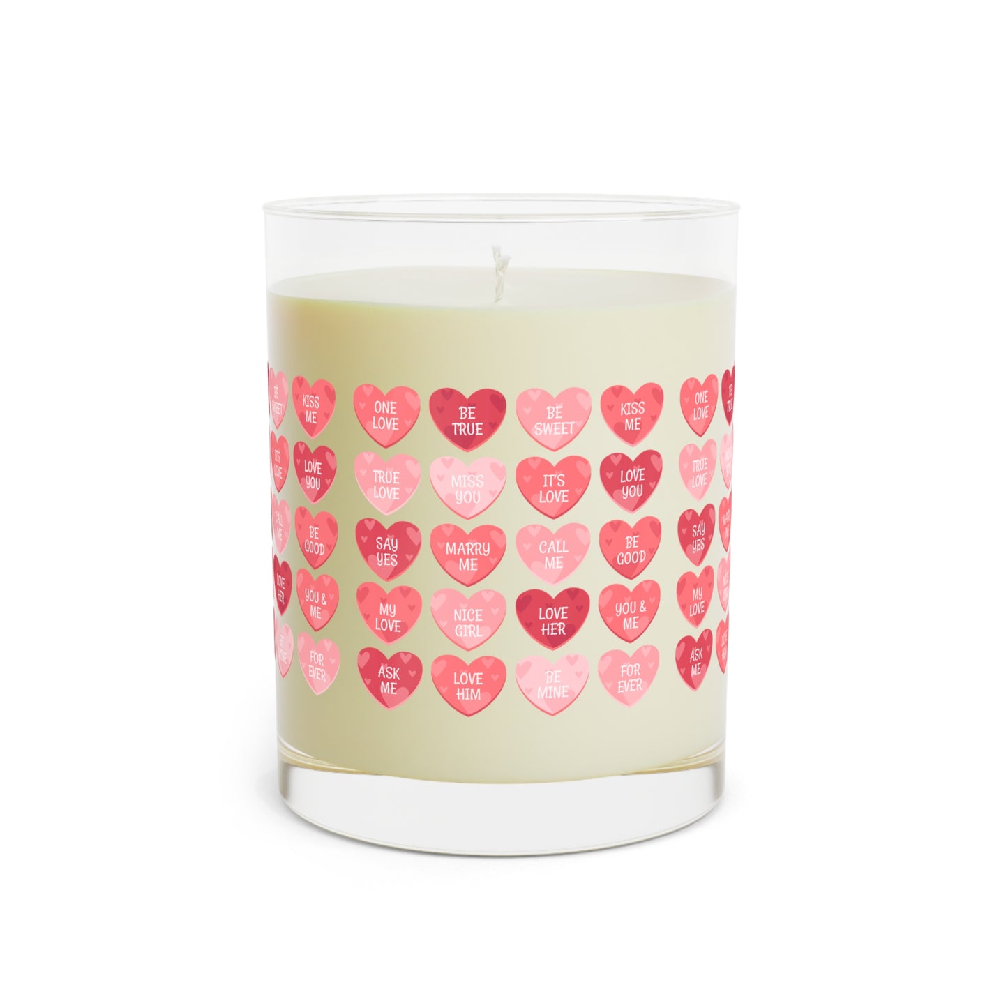 Valentine Heart Message Scented Candle — 11oz Glass