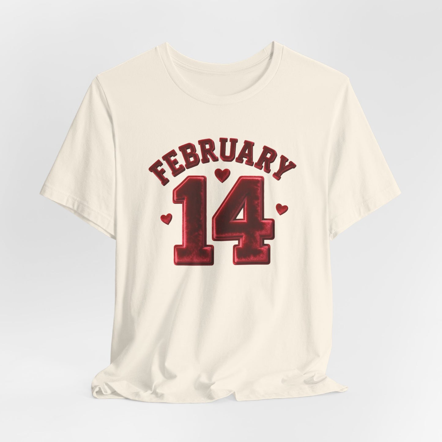Valentine’s February 14 Tee — Retro Red Heart Date T-Shirt