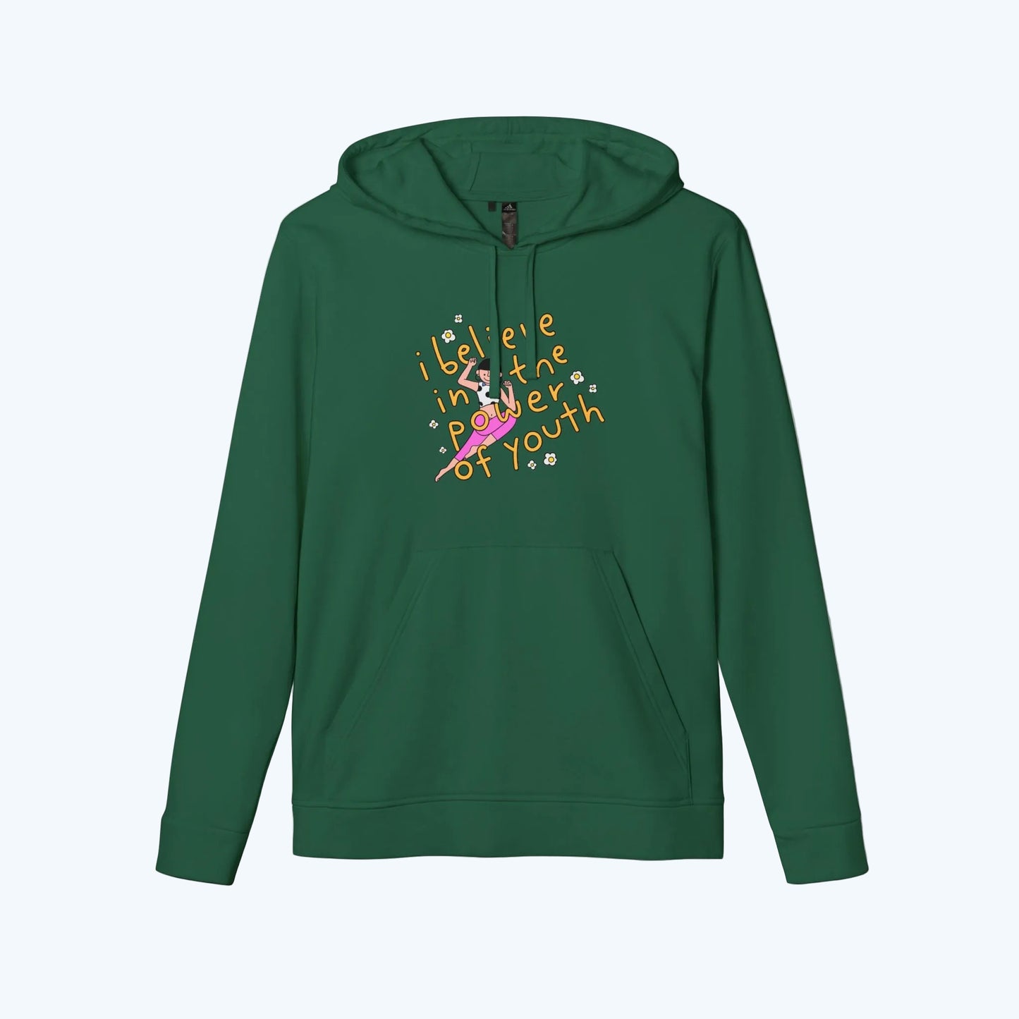 Hoodie — "I Believe in the Power of Youth" Retro Skate Graphic