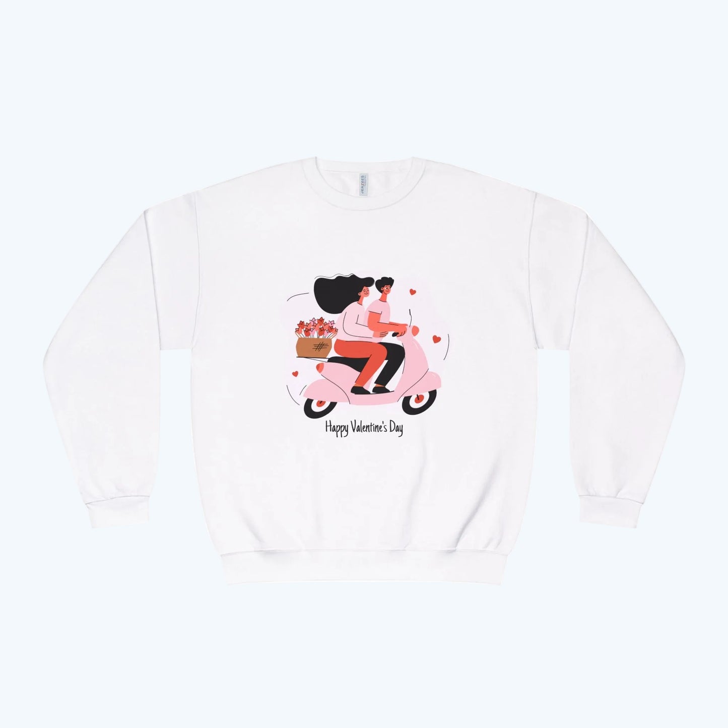 Valentine’s Day Couple Scooter Crewneck Sweatshirt