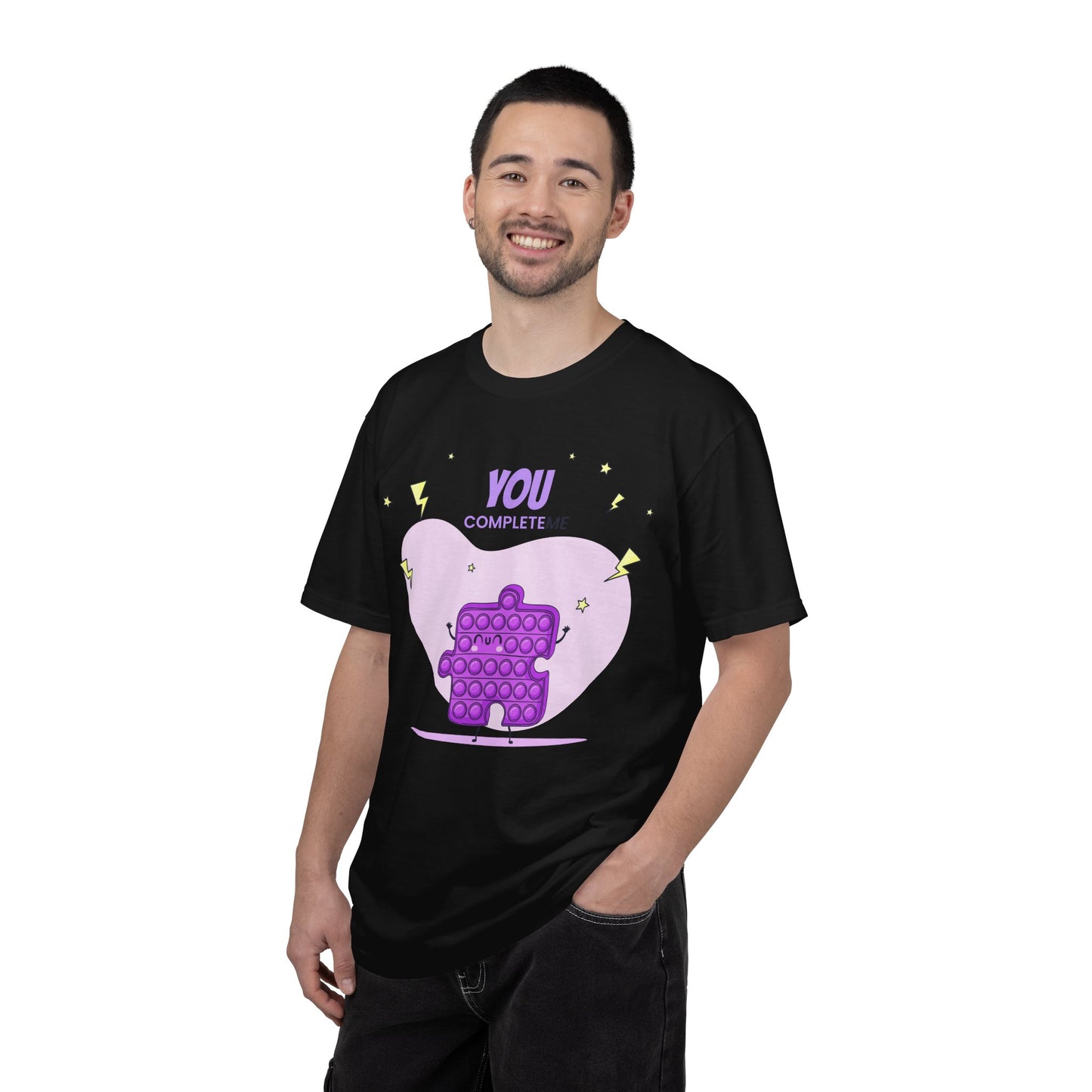 Pop It Heart T-Shirt – "You Complete Me" Cute Fidget Toy Graphic Tee