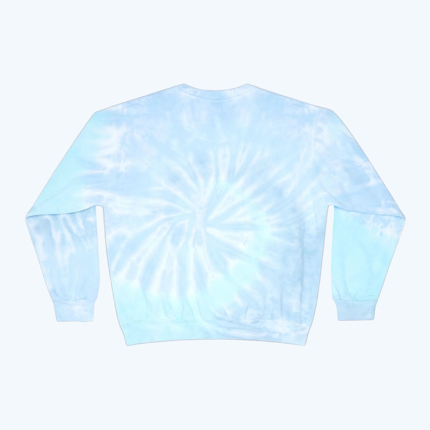 Stay Humble Hustle Hard Tie-Dye Sweatshirt — Light Blue Spiral Crewneck