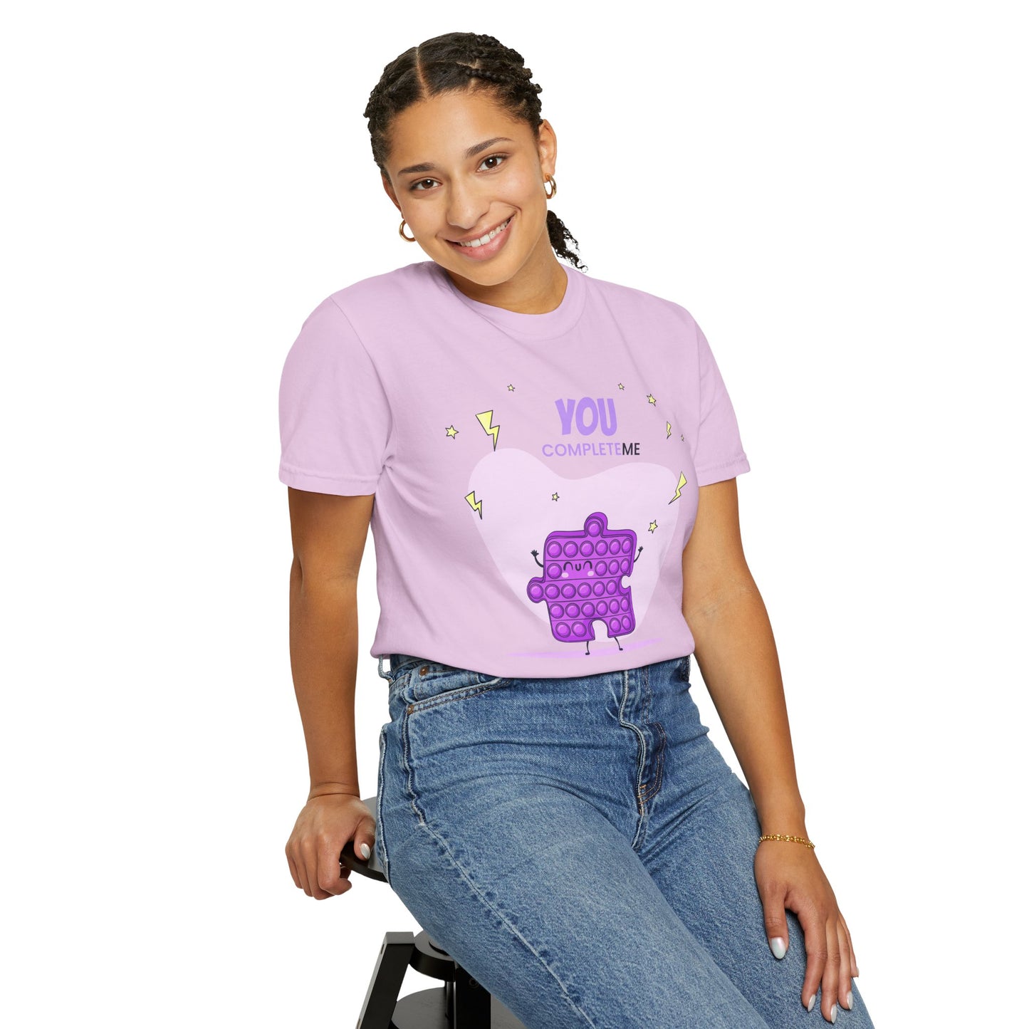 Pop It Heart T-Shirt – "You Complete Me" Cute Fidget Toy Graphic Tee