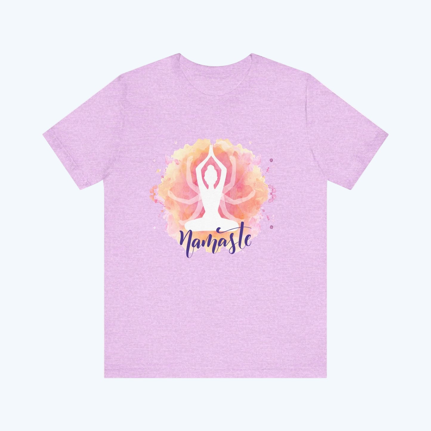 Namaste Yoga T-Shirt – Watercolor Lotus Meditation Tee