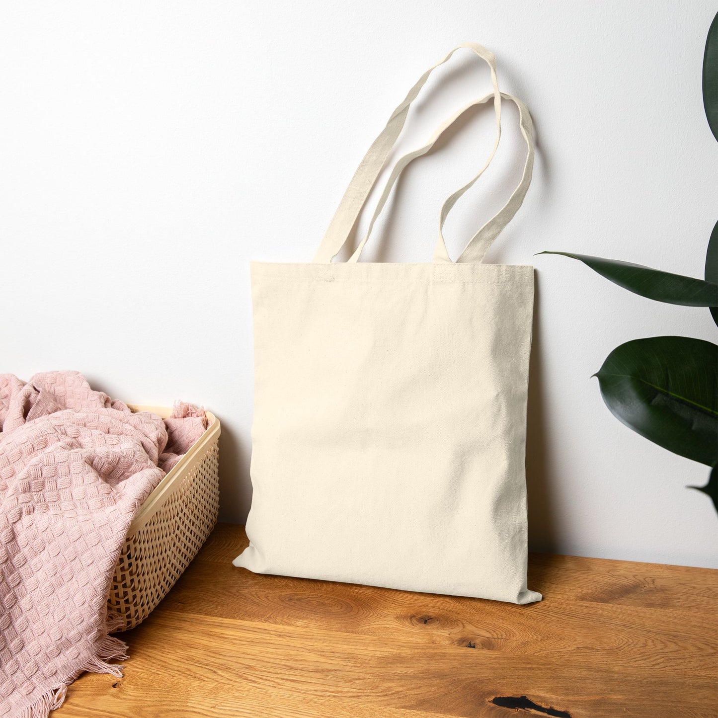 Stylish Cotton Canvas Tote Bag with Monogram Design