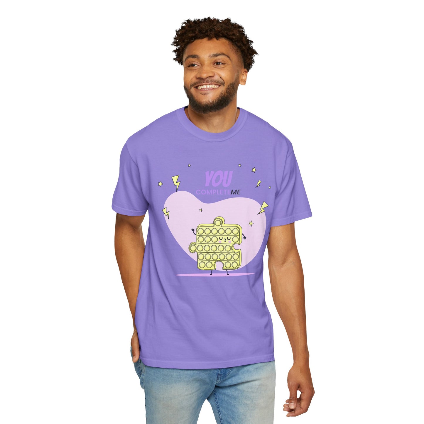 Pop It Puzzle T-Shirt — "You Complete Me" Cute Fidget Toy Graphic Tee