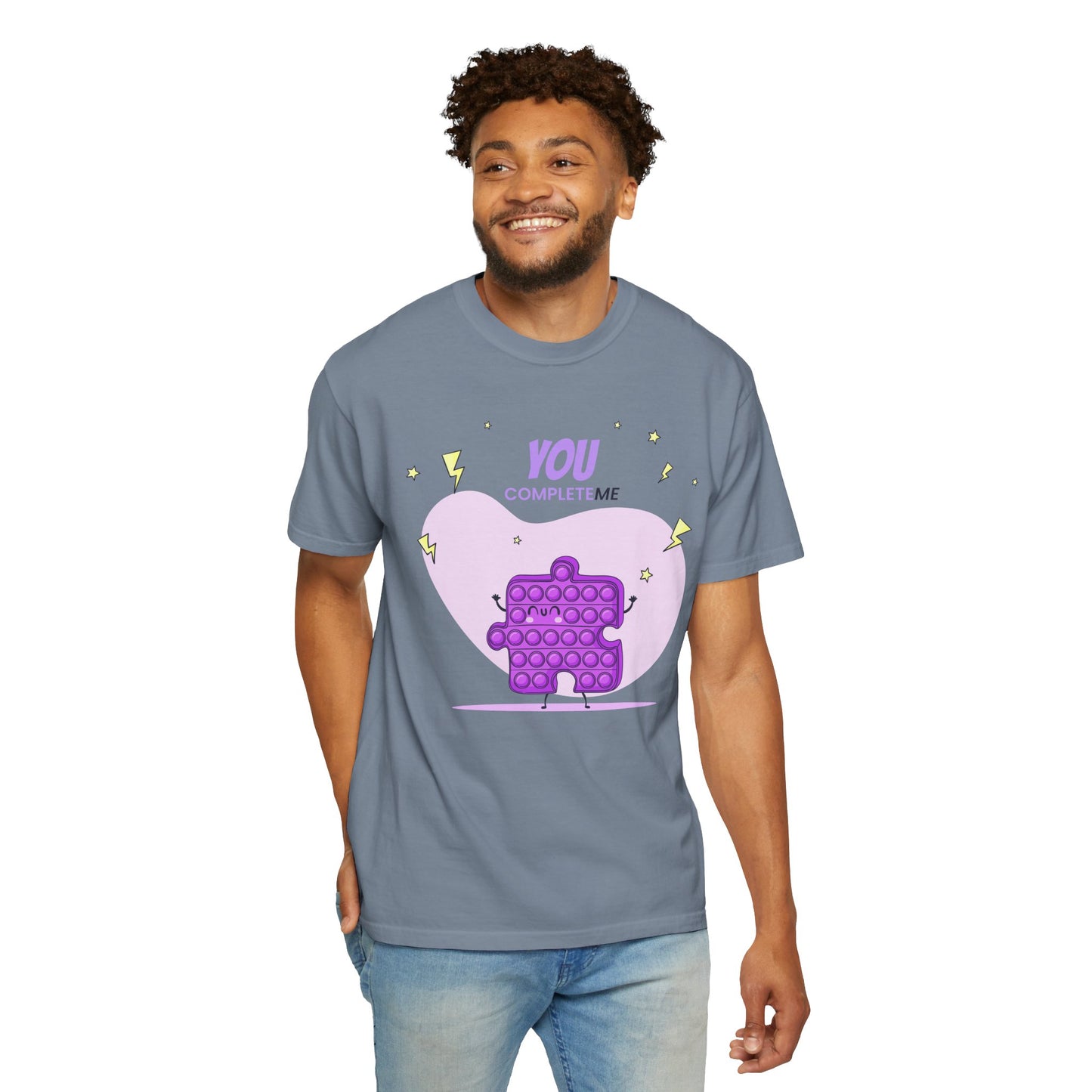 Pop It Heart T-Shirt – "You Complete Me" Cute Fidget Toy Graphic Tee