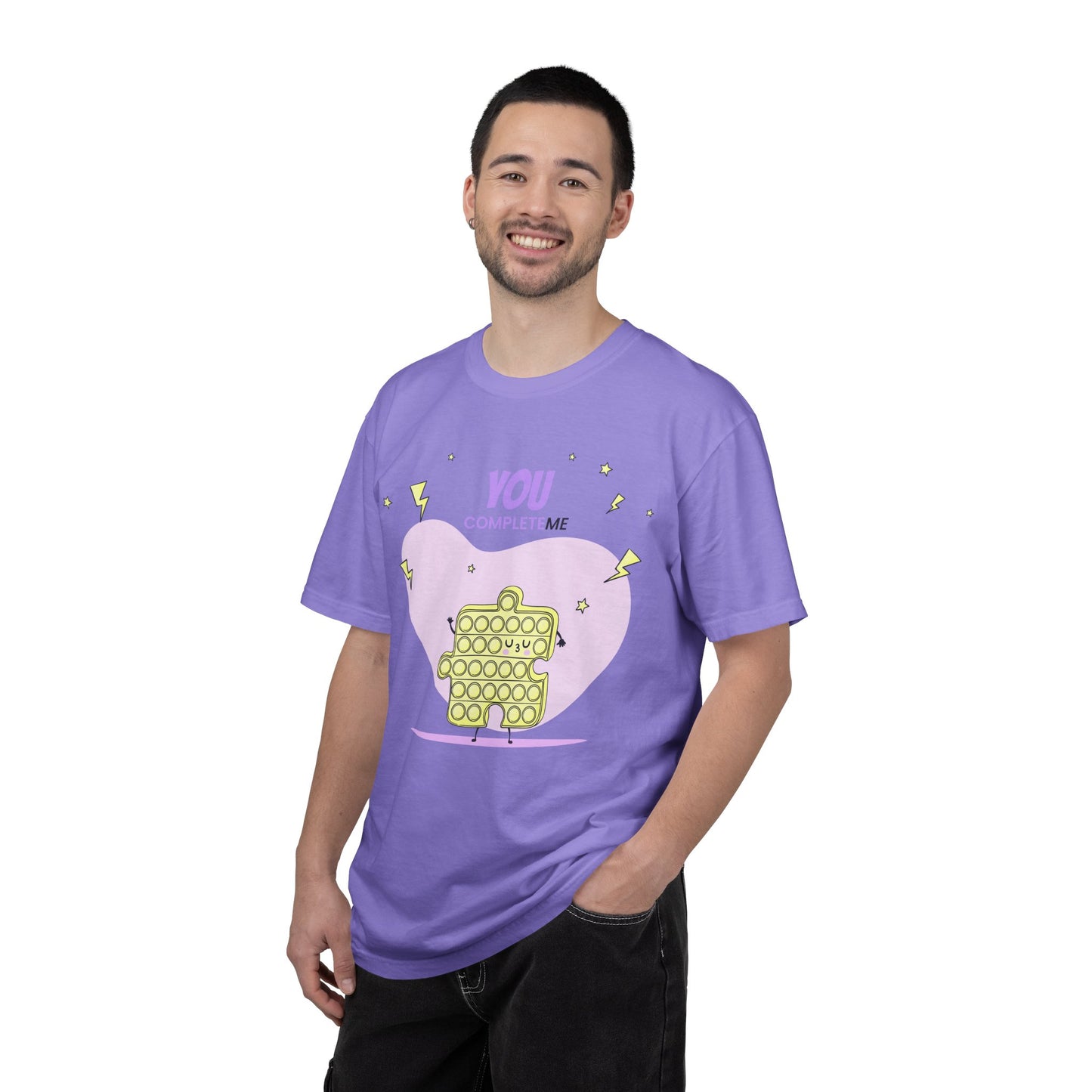 Pop It Puzzle T-Shirt — "You Complete Me" Cute Fidget Toy Graphic Tee