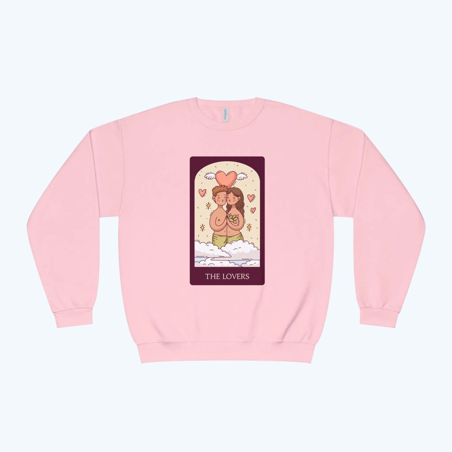Tarot 'The Lovers' Crewneck Sweatshirt — Cute Retro Love Card Design