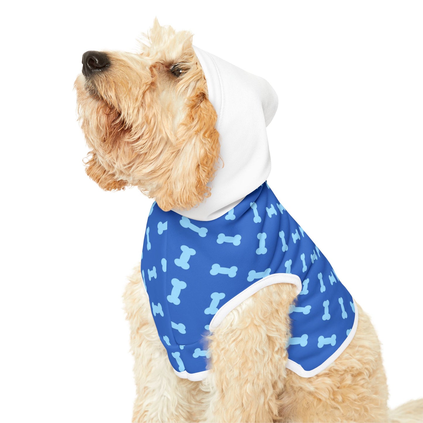 Dog Lover's Blue Bone Pattern Pet Hoodie