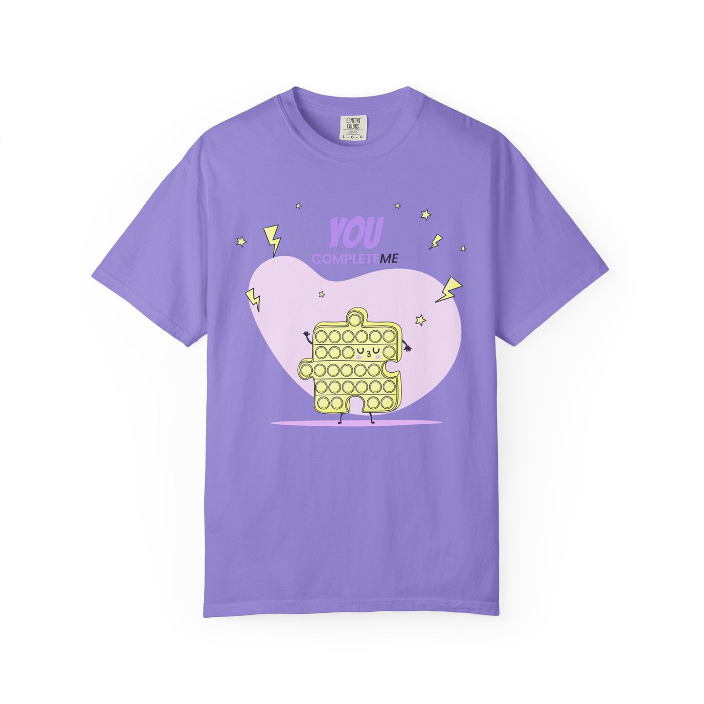 Pop It Puzzle T-Shirt — "You Complete Me" Cute Fidget Toy Graphic Tee