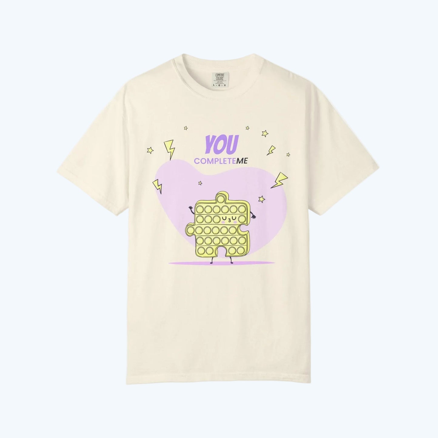Pop It Puzzle T-Shirt — "You Complete Me" Cute Fidget Toy Graphic Tee