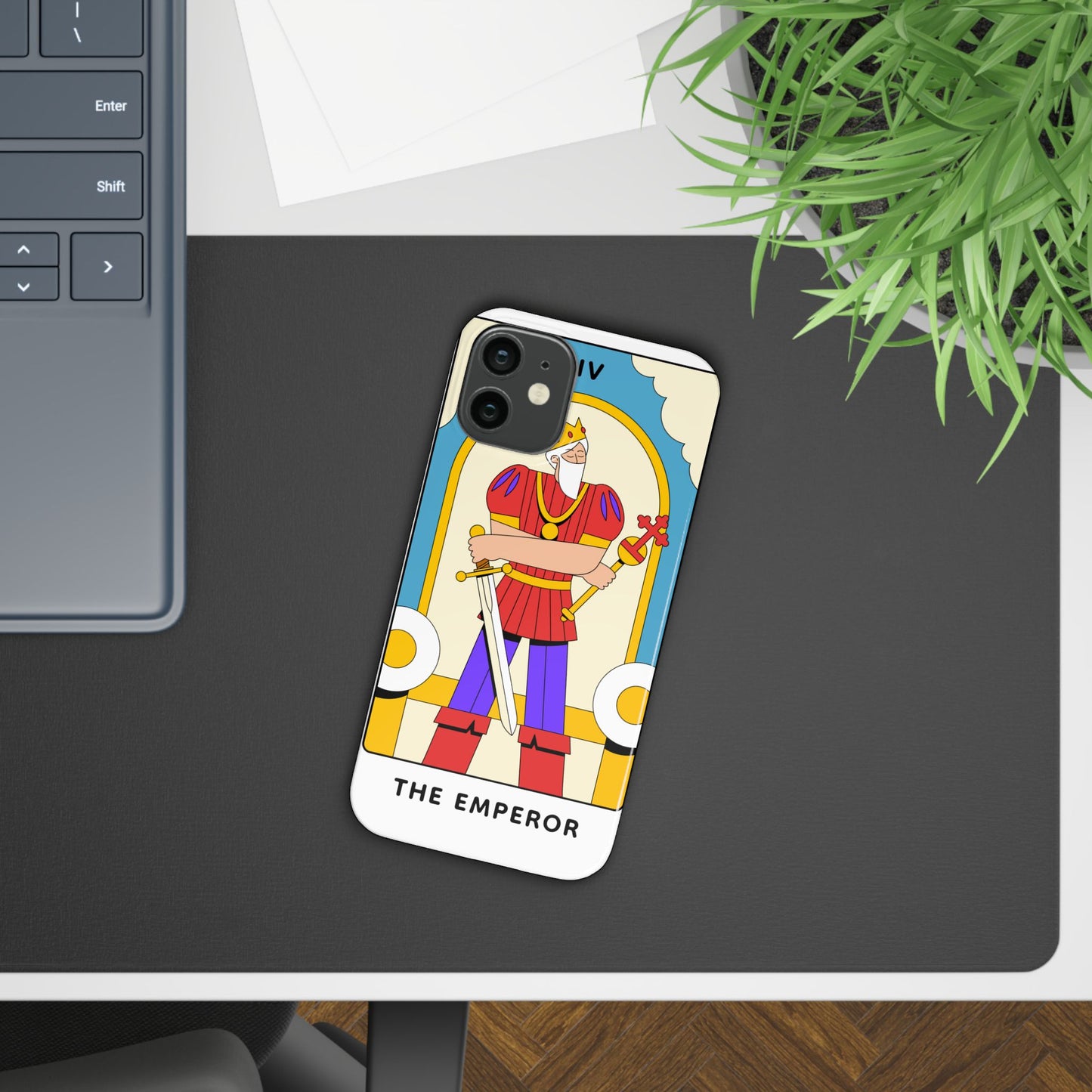 The Emperor Tarot Slim Case — Illustrated Tarot Phone Case