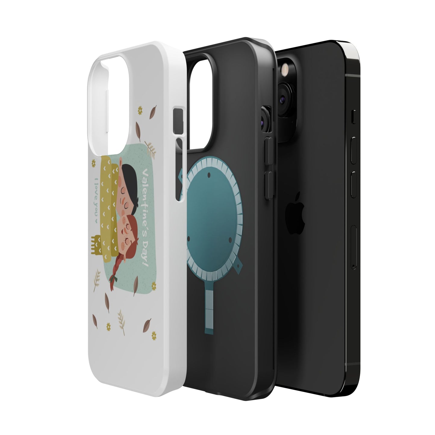 Valentine's Day Cute Couple Phone Case — Magnetic Impact-Resistant