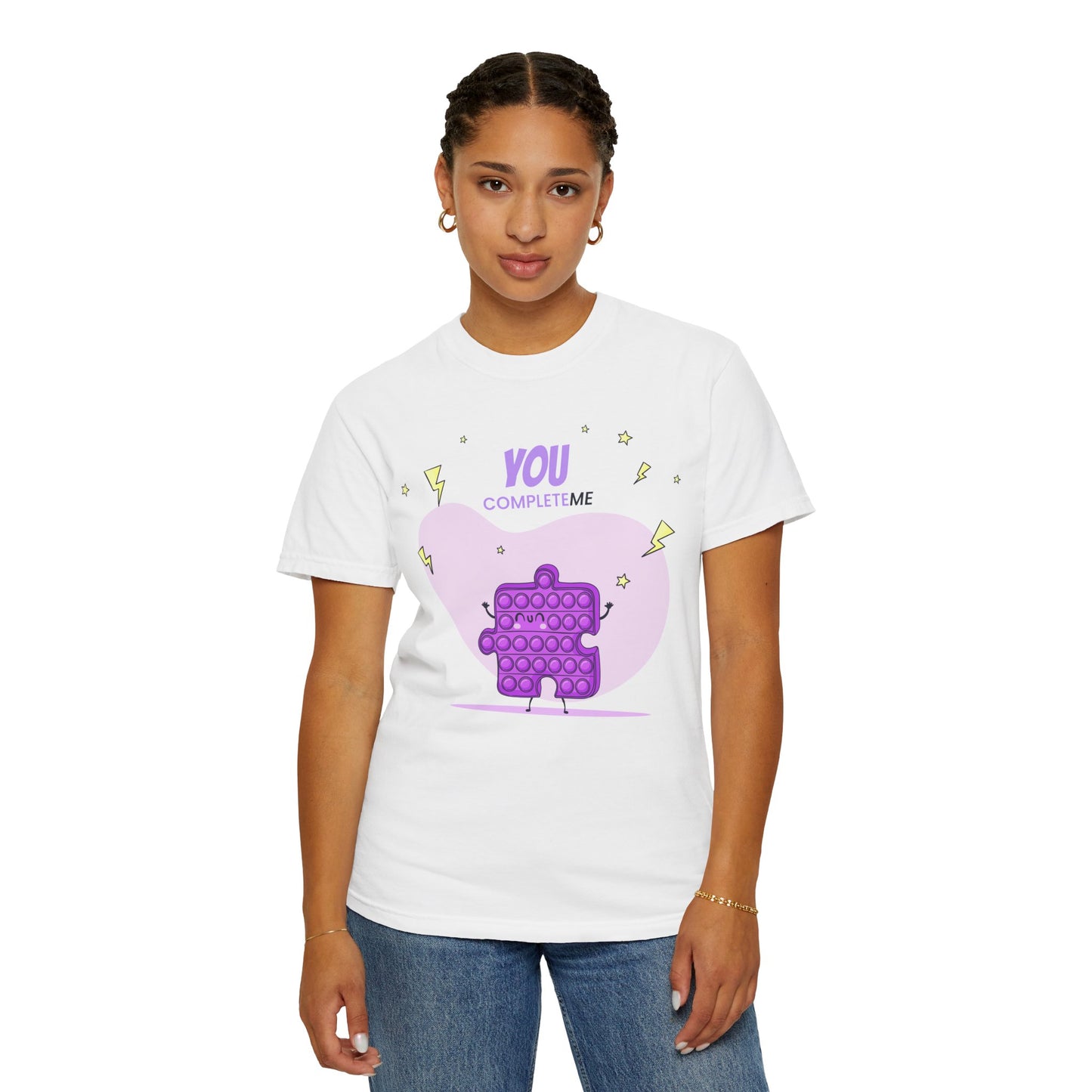 Pop It Heart T-Shirt – "You Complete Me" Cute Fidget Toy Graphic Tee