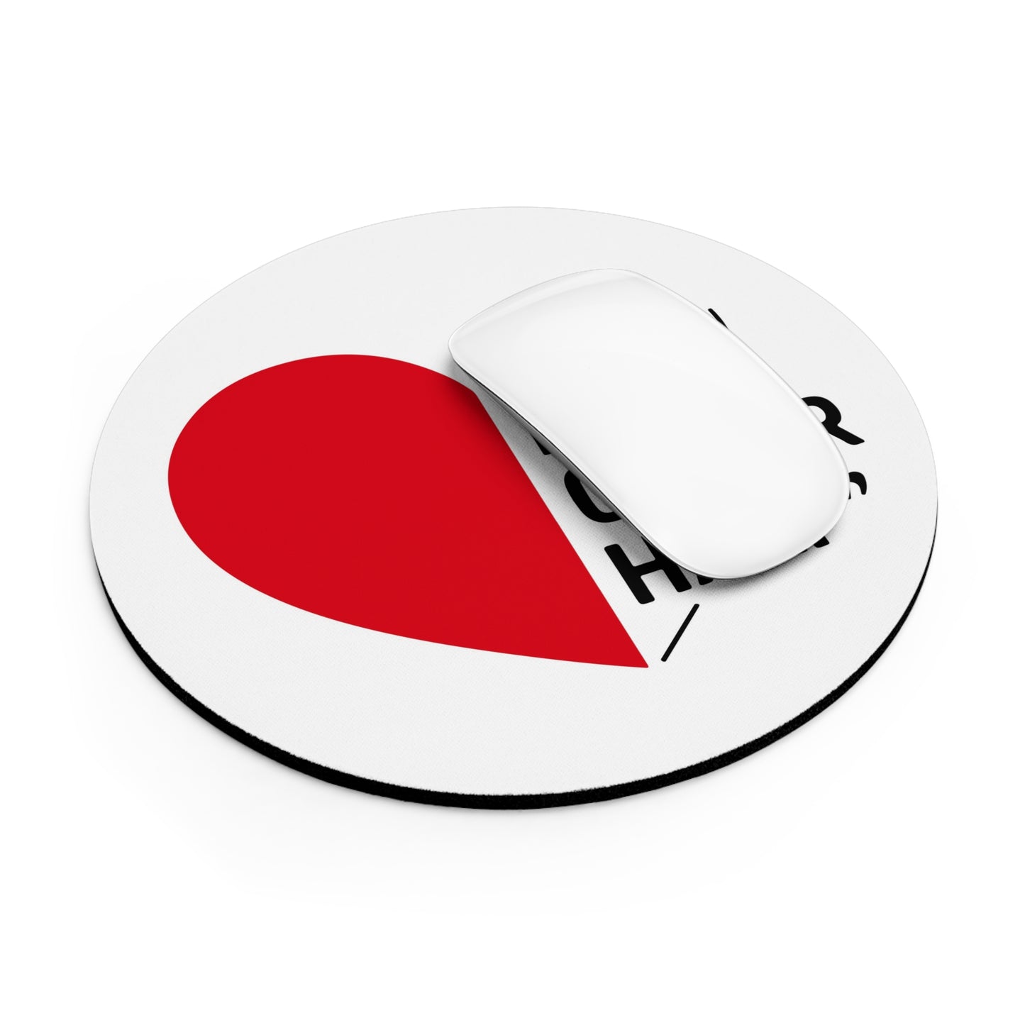 Mouse Pad — "He Is My Other Half" Heart Couple Desk Mat