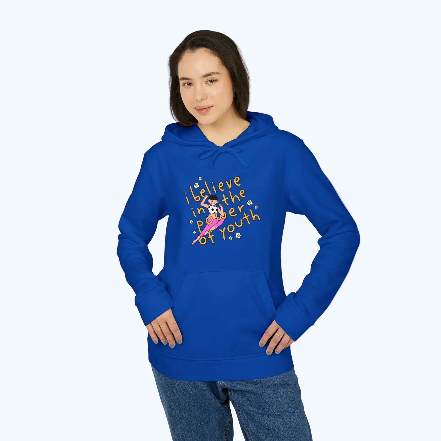 Hoodie — "I Believe in the Power of Youth" Retro Skate Graphic