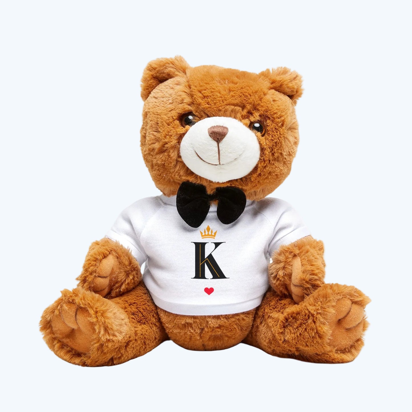 Personalized King Initial Teddy Bear with T-Shirt