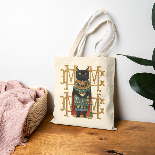 Stylish Cotton Canvas Tote Bag with Monogram Design