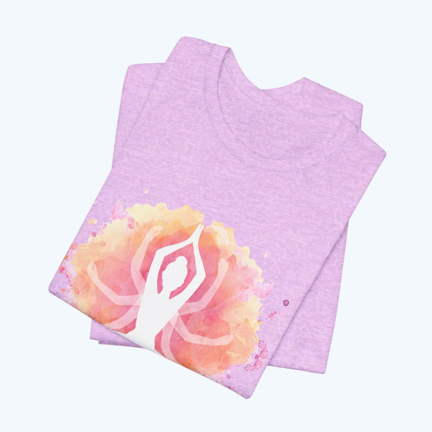 Namaste Yoga T-Shirt – Watercolor Lotus Meditation Tee