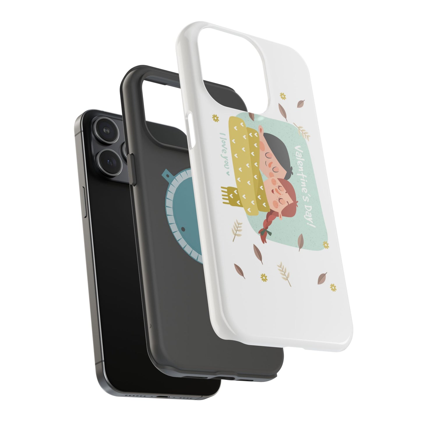 Valentine's Day Cute Couple Phone Case — Magnetic Impact-Resistant