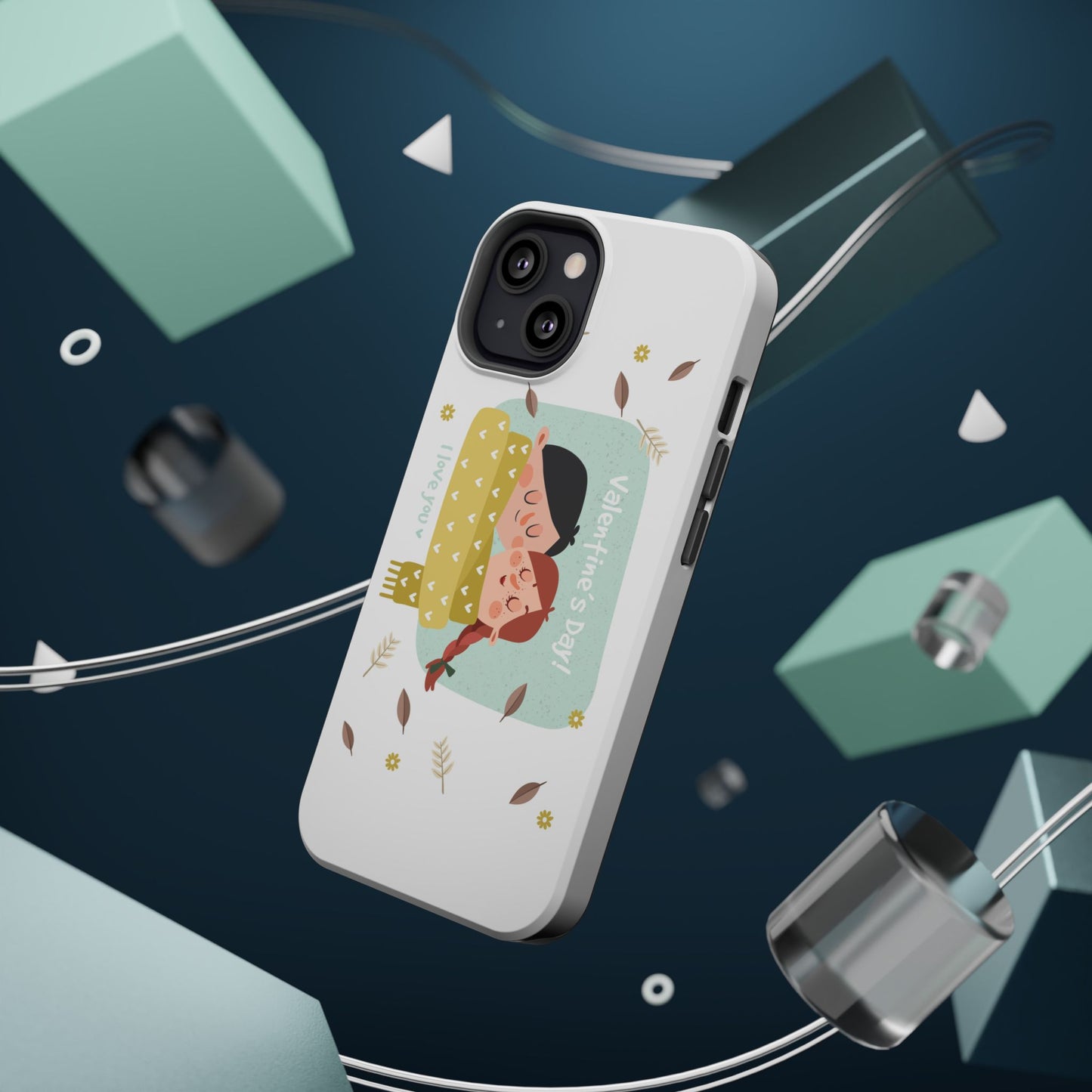 Valentine's Day Cute Couple Phone Case — Magnetic Impact-Resistant