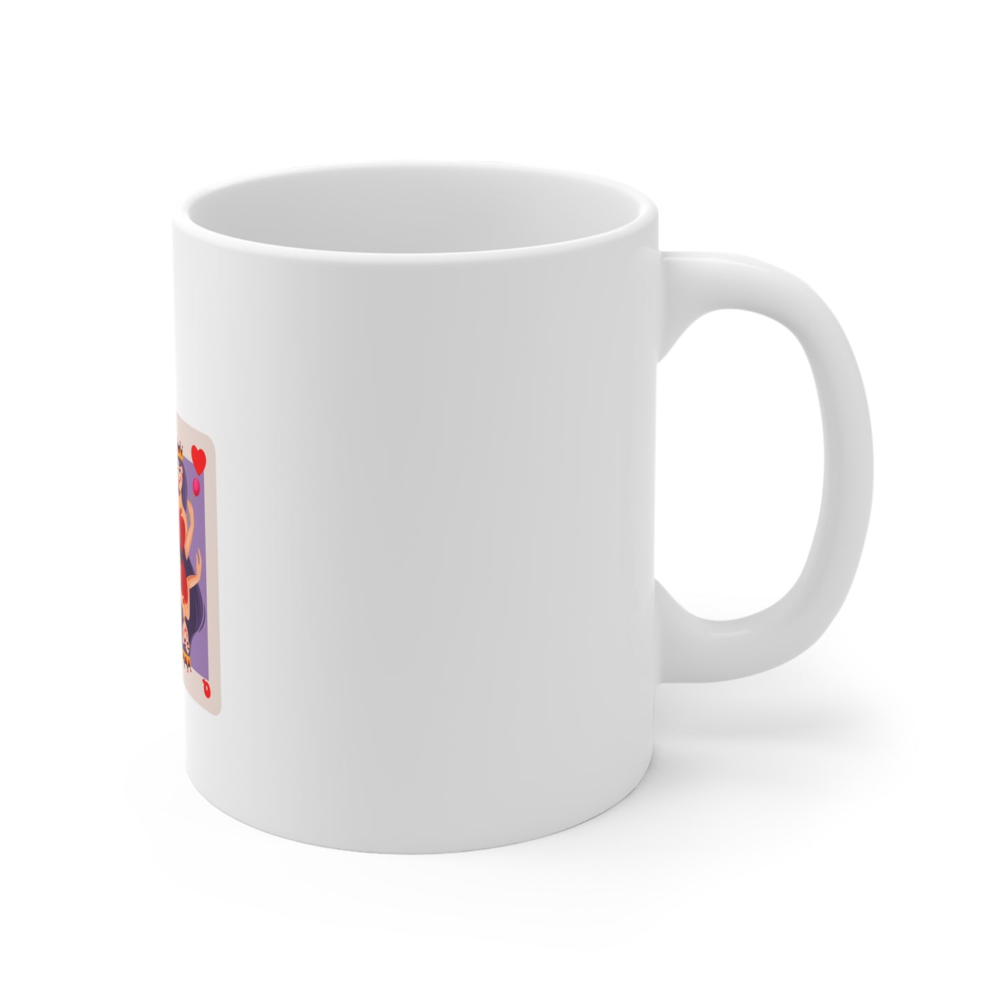 Playing Card King & Queen Heart Mug – Cute Couples Valentine Coffee Cup