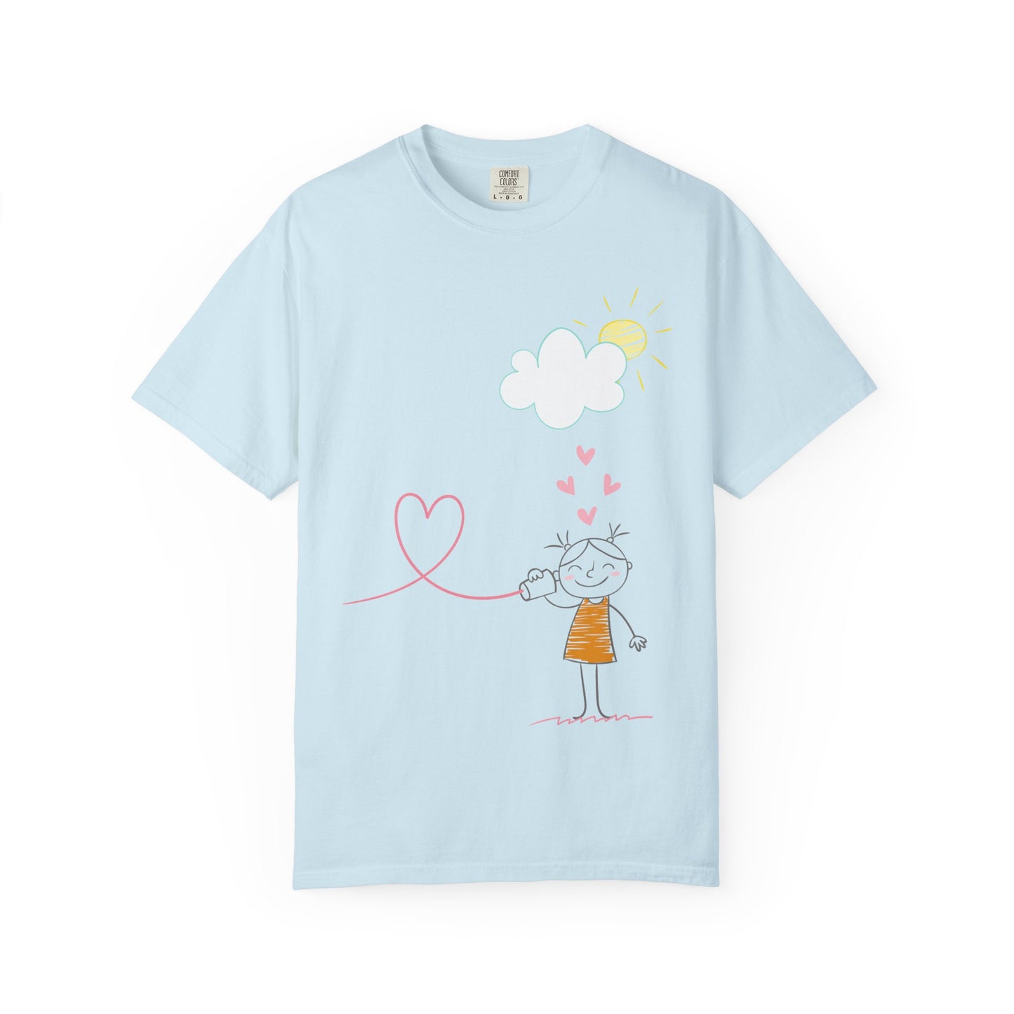 Kids Heart String T-Shirt — Cute Doodle Love Graphic Tee