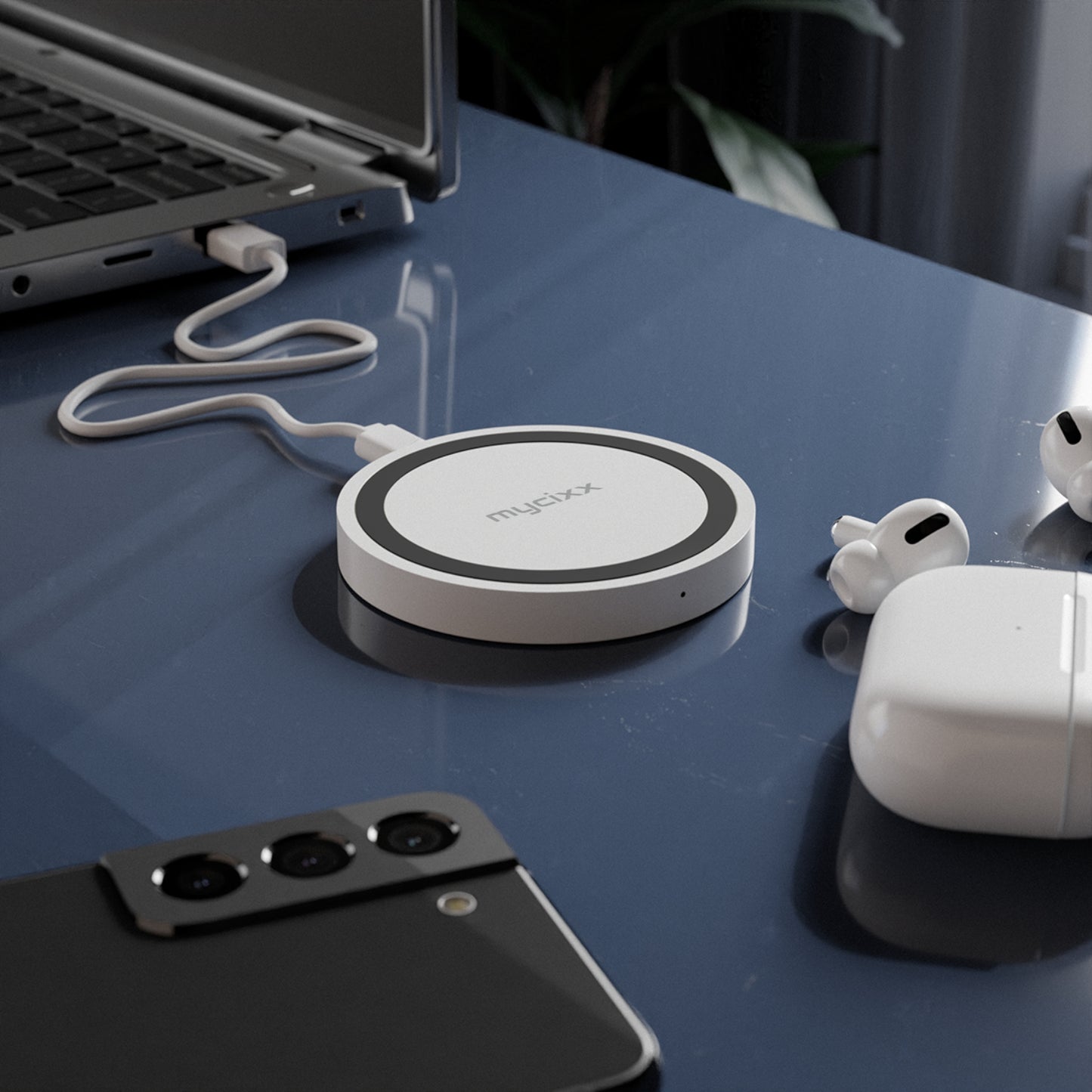 Modern Wireless Charging Pad, Minimalist Charging Station, Desk Accessory, Tech Gift, Home Office Decor, Personalized Charging