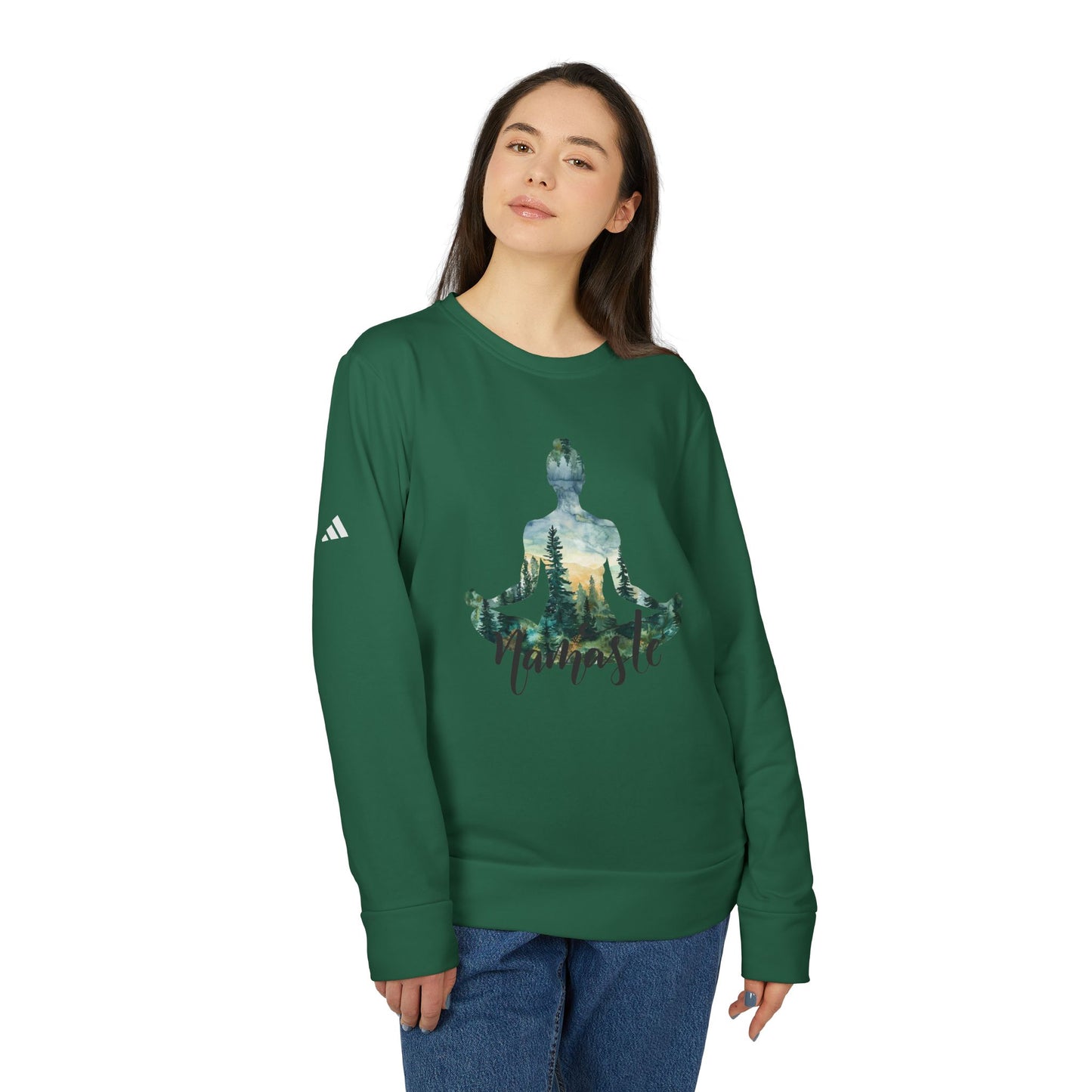 Meditation Forest Crewneck Sweatshirt — Namaste Yoga Graphic
