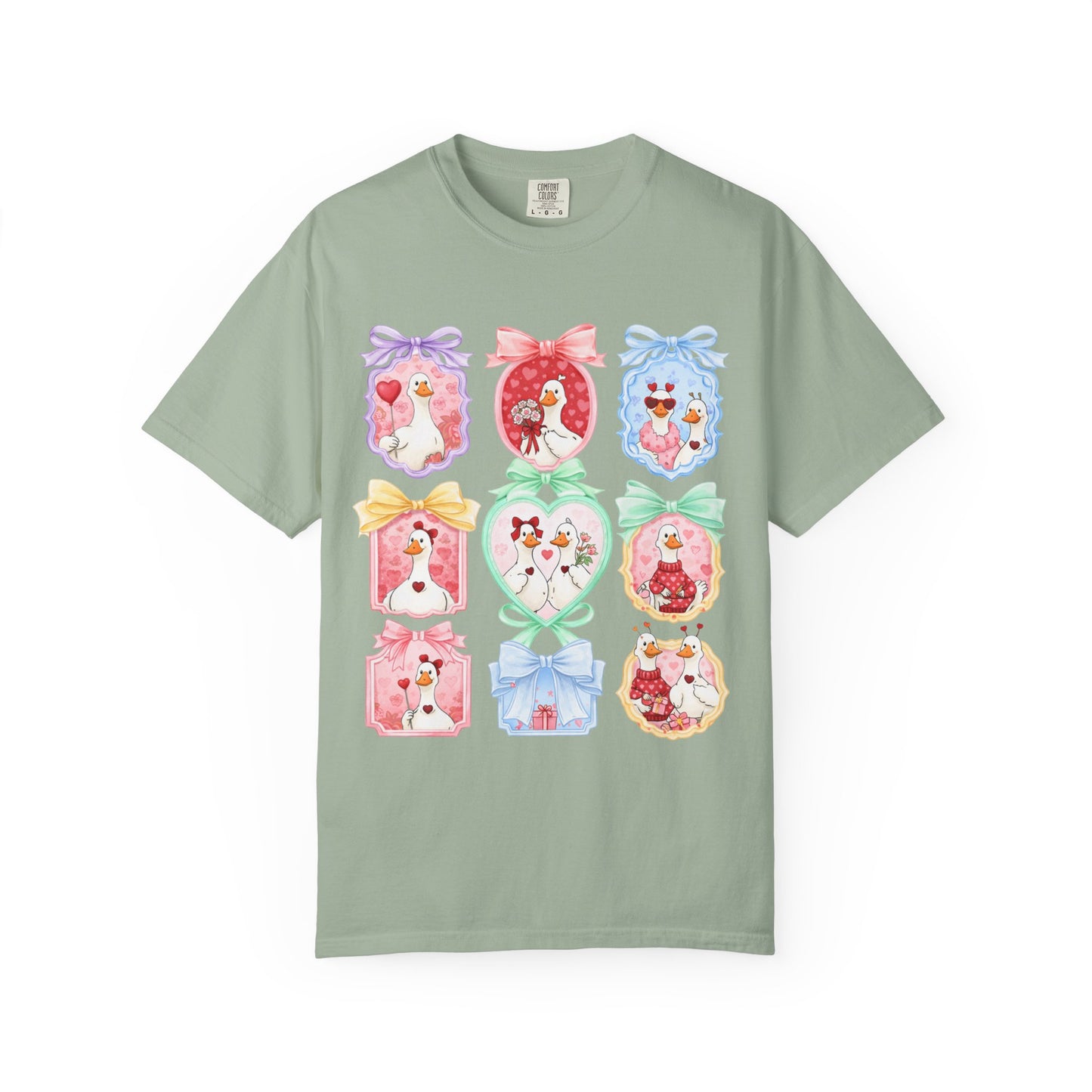 Cute Vintage Frame Dogs T-Shirt — Whimsical Pastel Puppy Art Tee