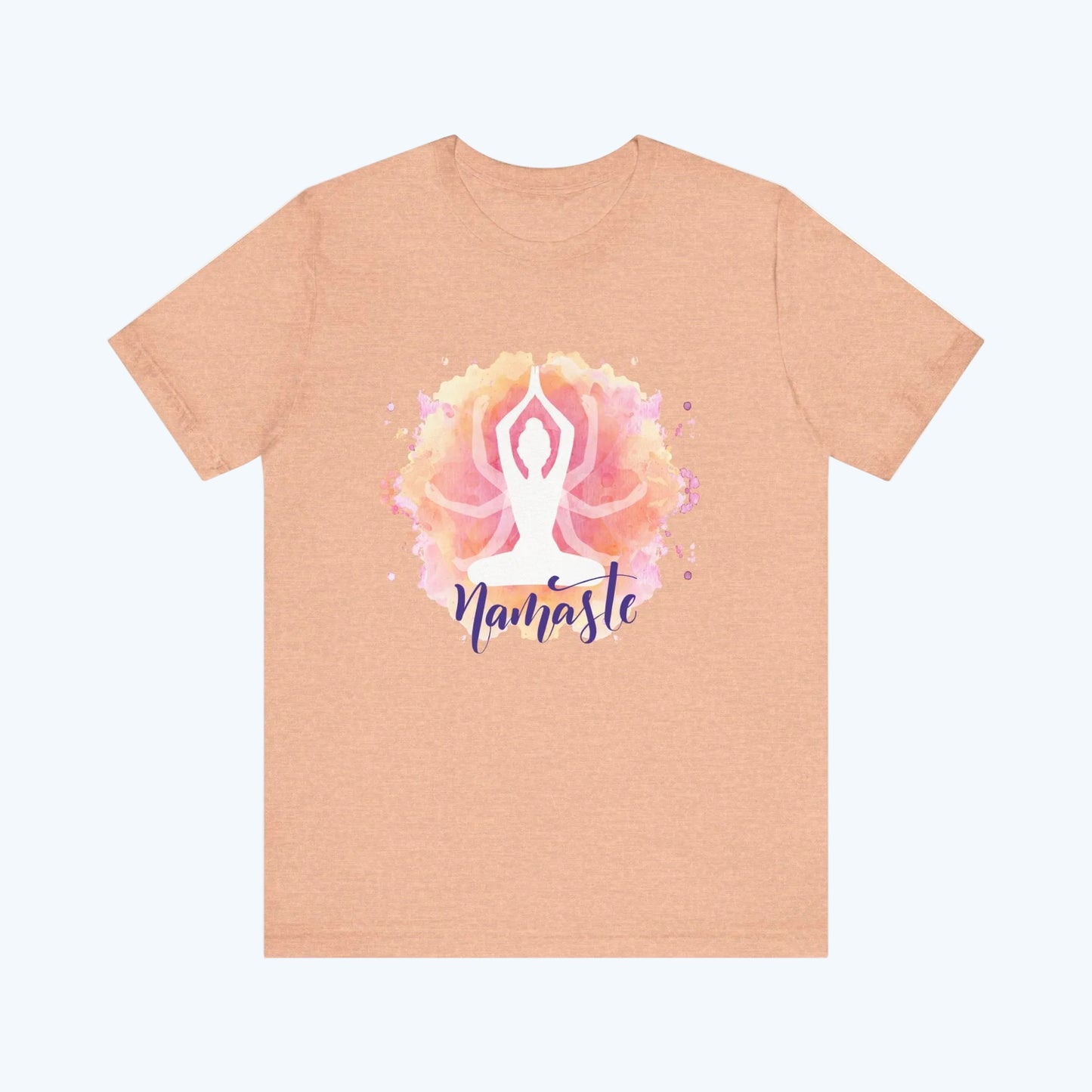 Namaste Yoga T-Shirt – Watercolor Lotus Meditation Tee