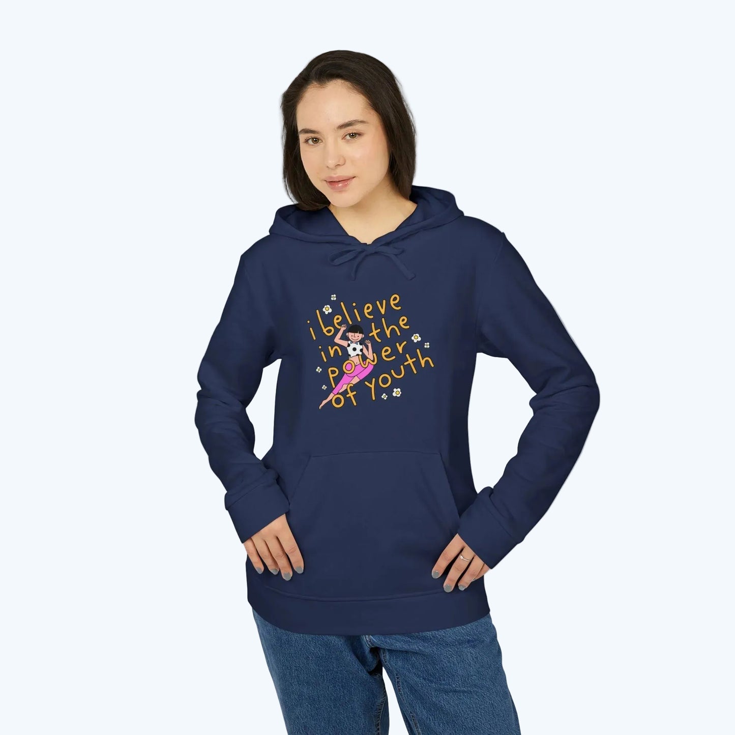 Hoodie — "I Believe in the Power of Youth" Retro Skate Graphic