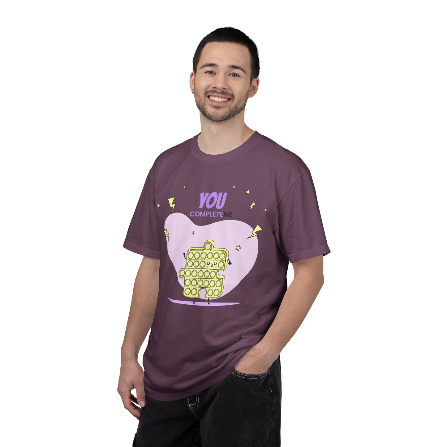 Pop It Puzzle T-Shirt — "You Complete Me" Cute Fidget Toy Graphic Tee