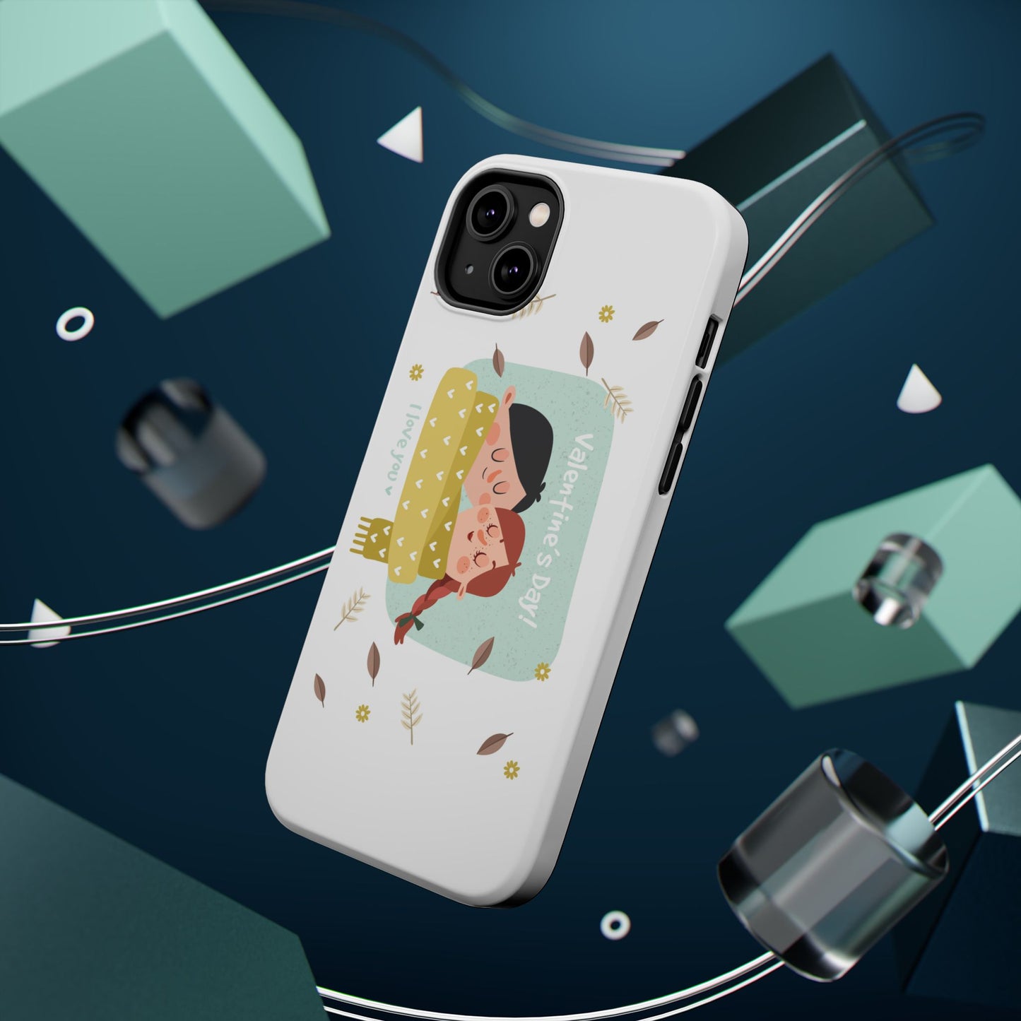 Valentine's Day Cute Couple Phone Case — Magnetic Impact-Resistant