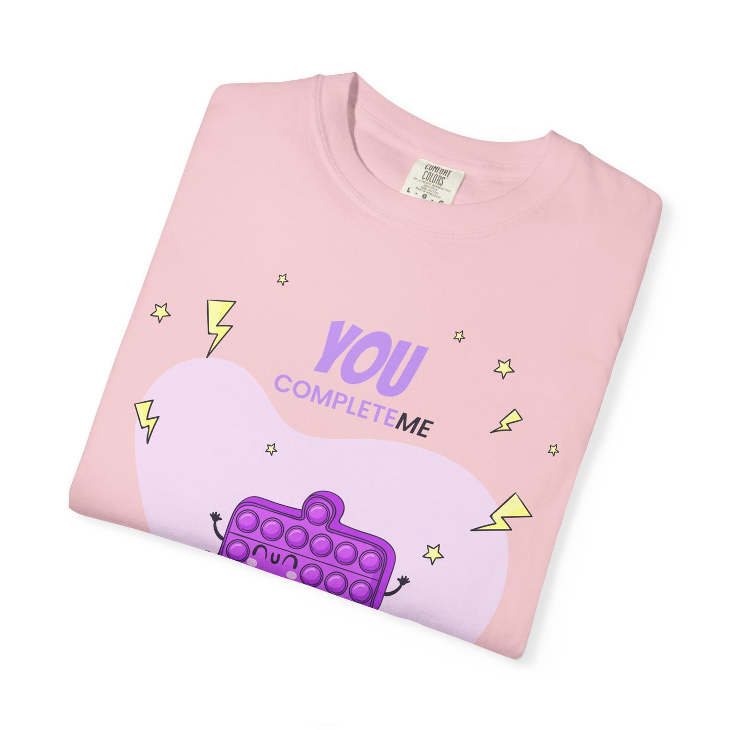 Pop It Heart T-Shirt – "You Complete Me" Cute Fidget Toy Graphic Tee