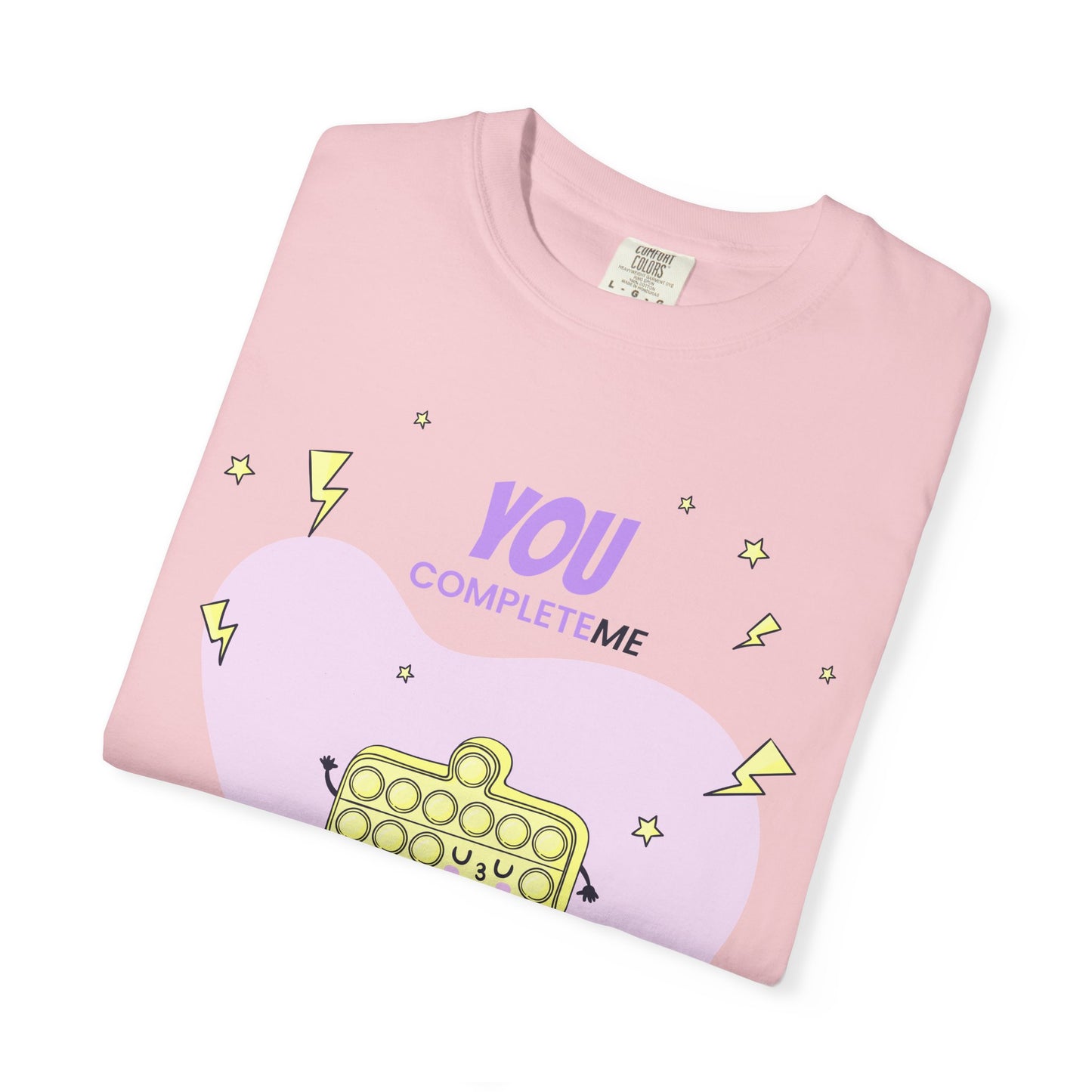 Pop It Puzzle T-Shirt — "You Complete Me" Cute Fidget Toy Graphic Tee