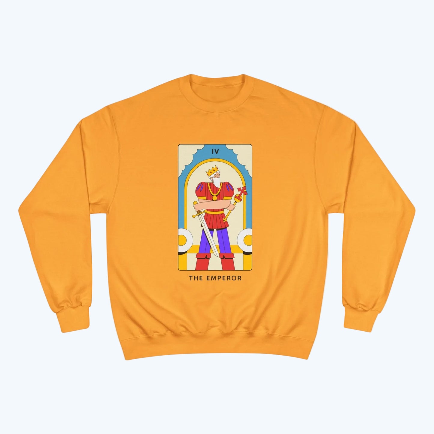 The Emperor Tarot Sweatshirt — Champion Crewneck for Tarot Lovers