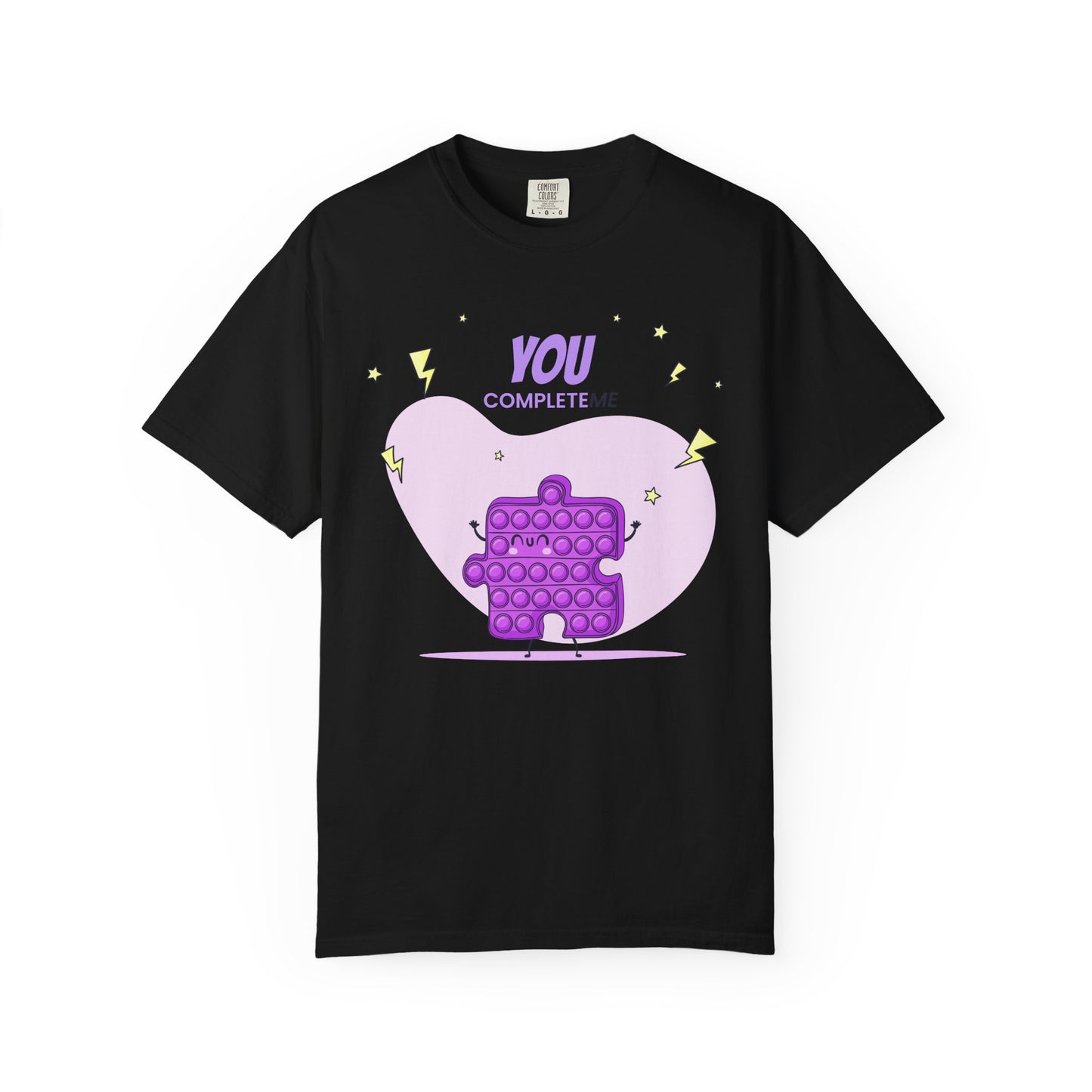 Pop It Heart T-Shirt – "You Complete Me" Cute Fidget Toy Graphic Tee